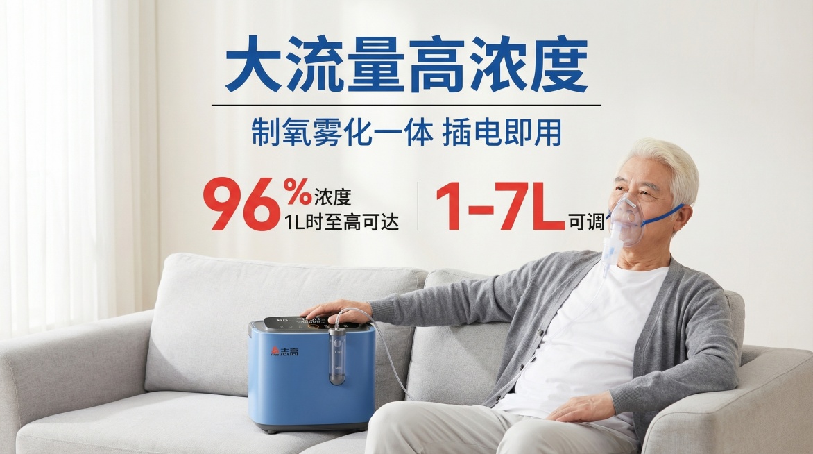 用这张图片代入场景生成一张主图，要求如下：
场景：明亮的现代客厅，以浅灰色沙发为背景，引入柔和自然光，营造放松舒适的居家氛围；
主体元素：
人物：一位中老年男士，发色灰白，穿白色 T 恤 + 灰色开衫预览效果