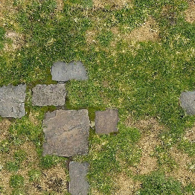 在原有草地基础上添加石砖元素