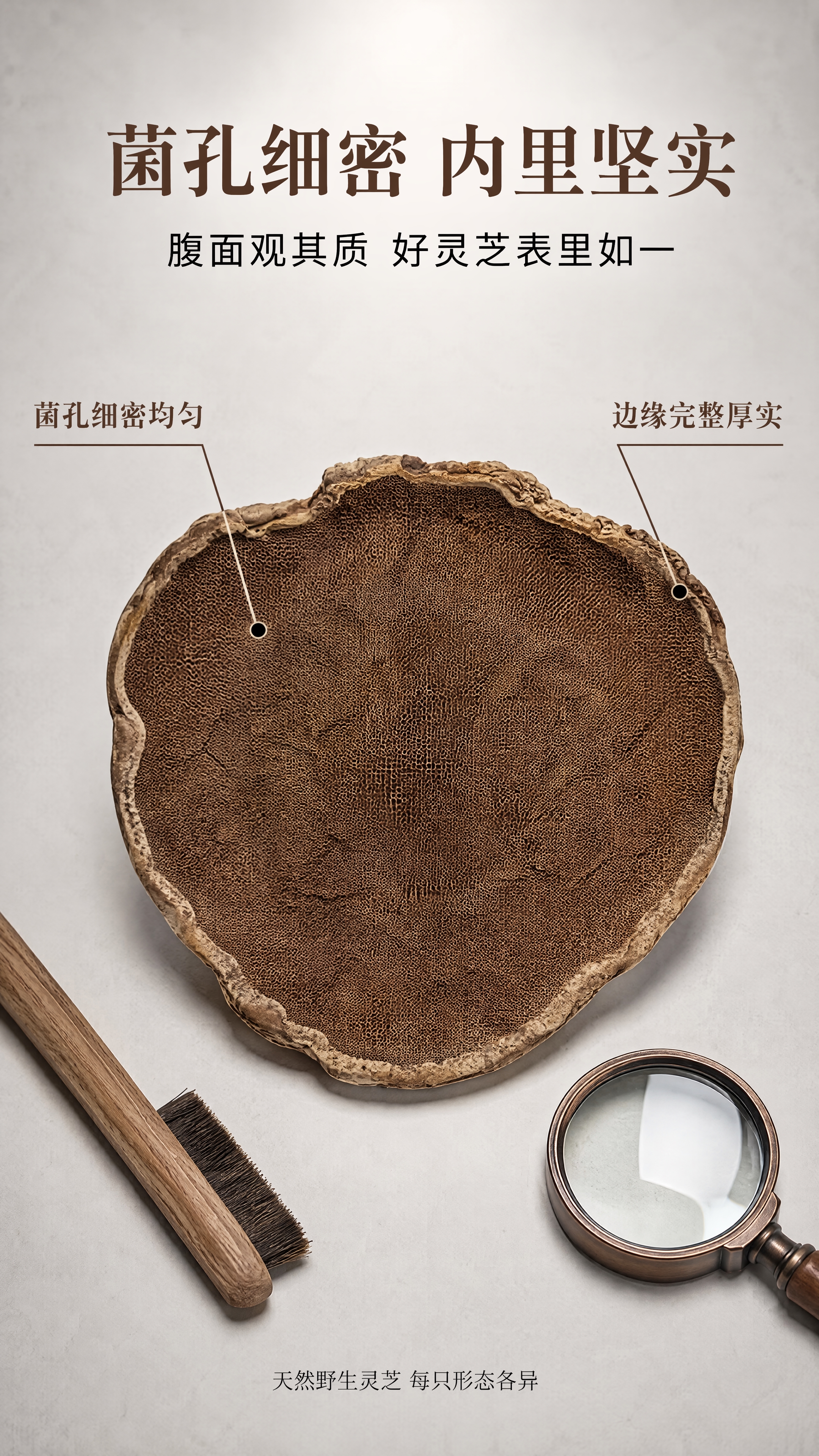 [第5张] 背面菌孔页-灵芝腹面结构细节展示。本张使用【图6】… - 图片创意预览