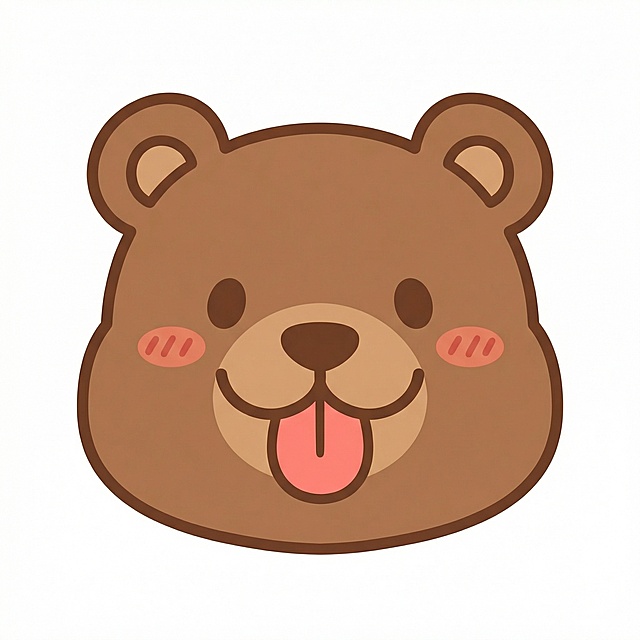 参考图片生成一个小熊，白底