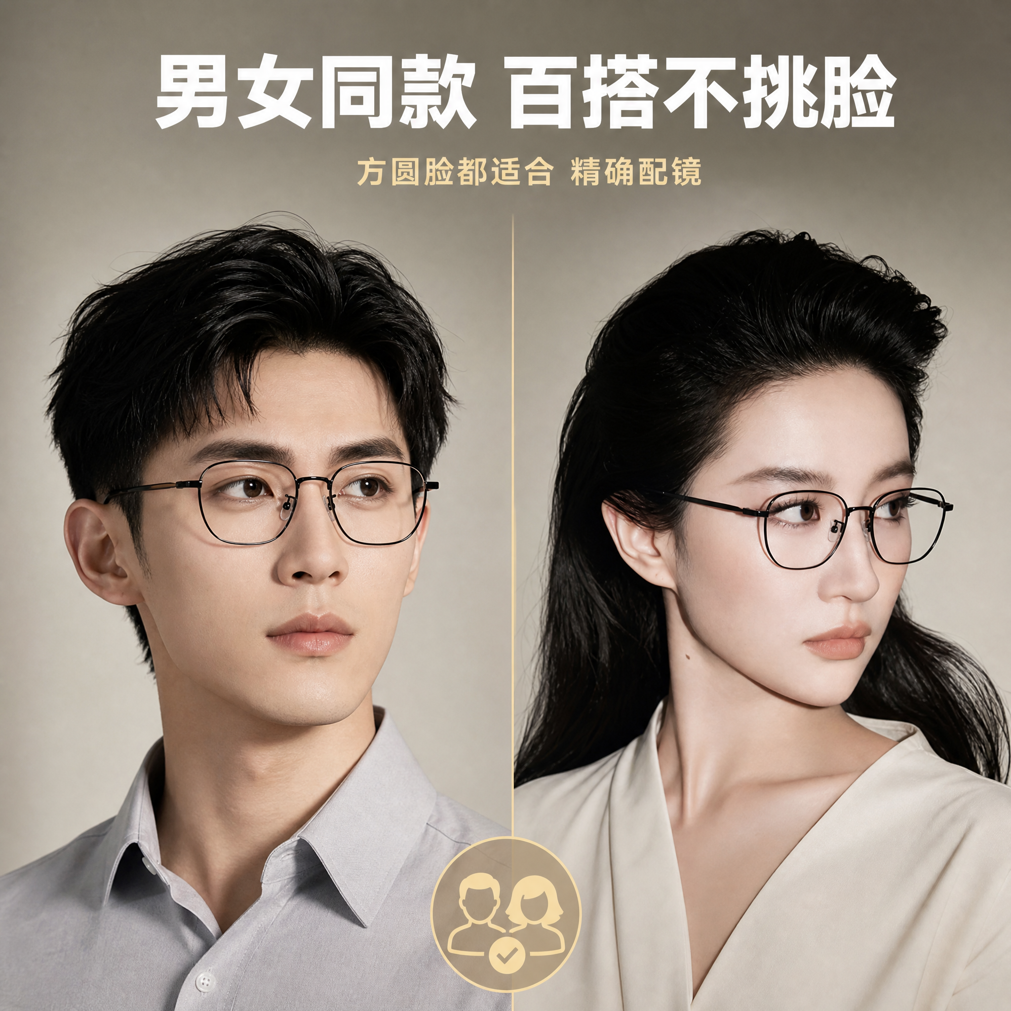 [主图-3] 主题：男女通用 情侣款展示。唯一任务：证明适用人… - 图片创意预览