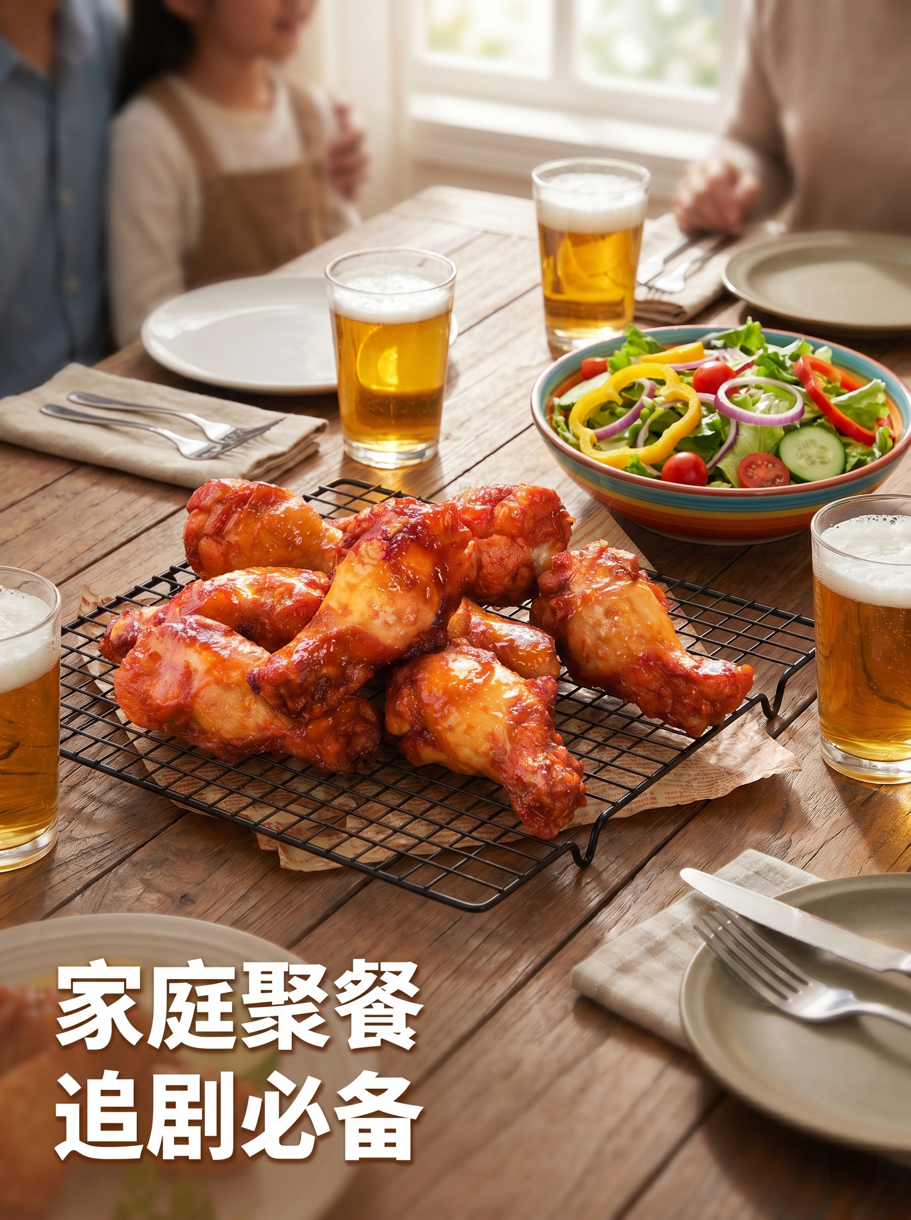 [主图-4] 奥尔良翅根食用场景展示，增强代入感。[氛围风格]… - 图片创意预览
