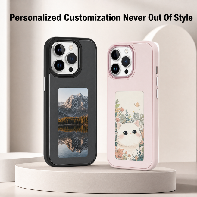 [Main Image 6] Multi-color optional product display picture of DIY e-ink screen phone case. Keep the预览效果