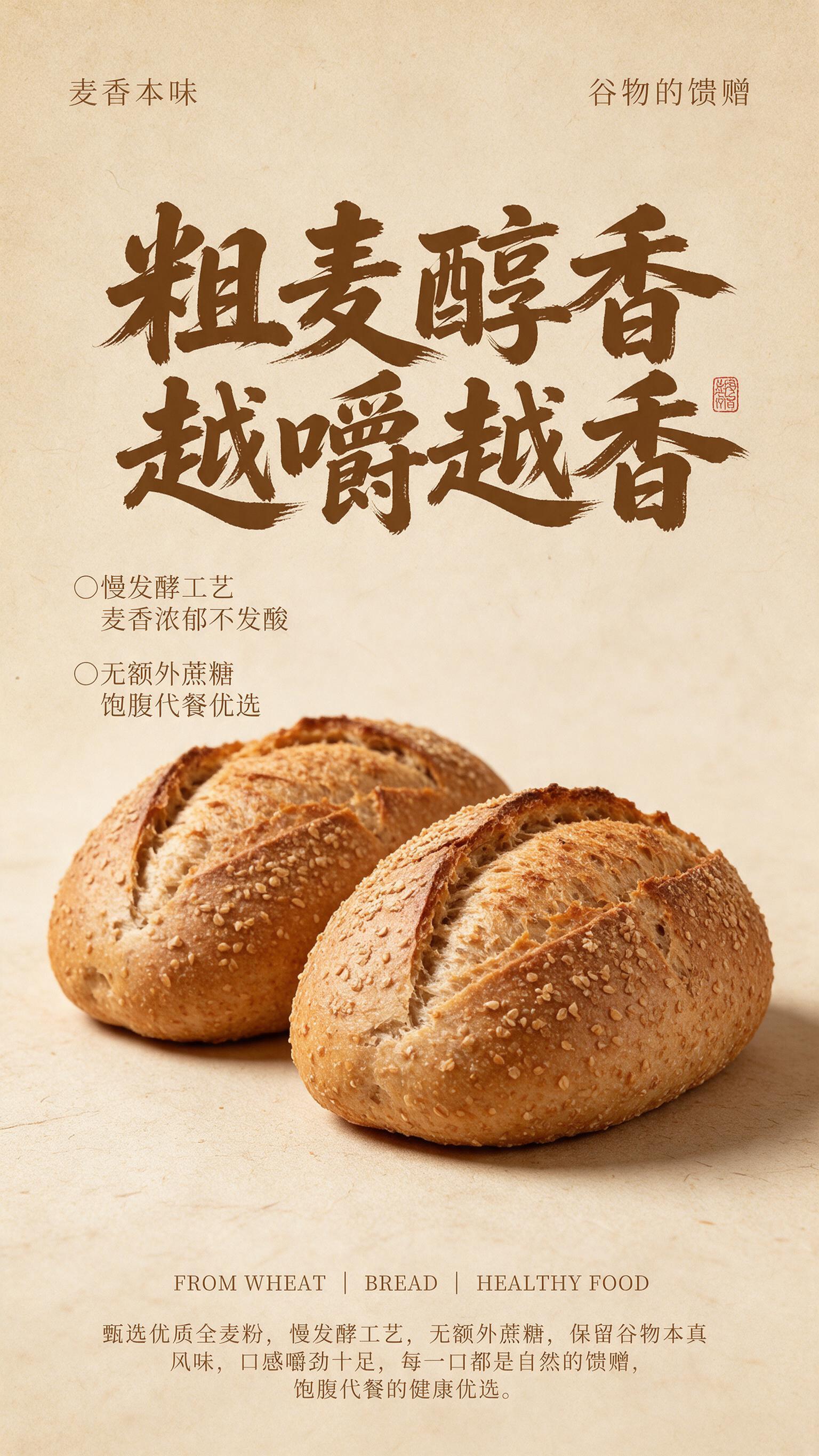 烘焙食品商业静物摄影海报，面包烘焙主题，整体调性质朴治愈、轻国… - 图片创意预览