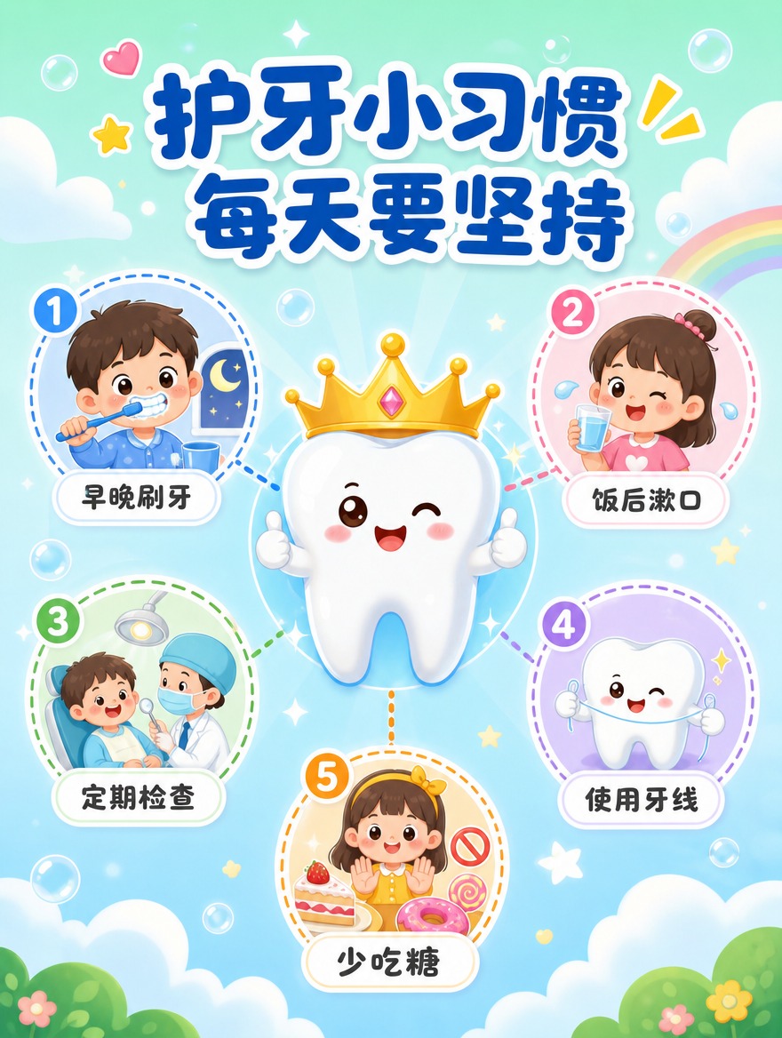 [商品] 无实物商品，为儿童口腔卫生科普插画设计。 [画面]… - 图片创意预览