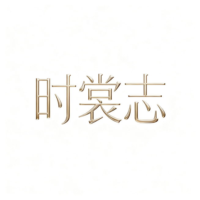 高端女装淘宝店铺logo设计，店铺名称为"时裳志"，风格简约高级优雅，符合高端女装定位，极简线条，轻奢质感，纯色背景，字体设计精致大气，整体呈现高级时尚感预览效果