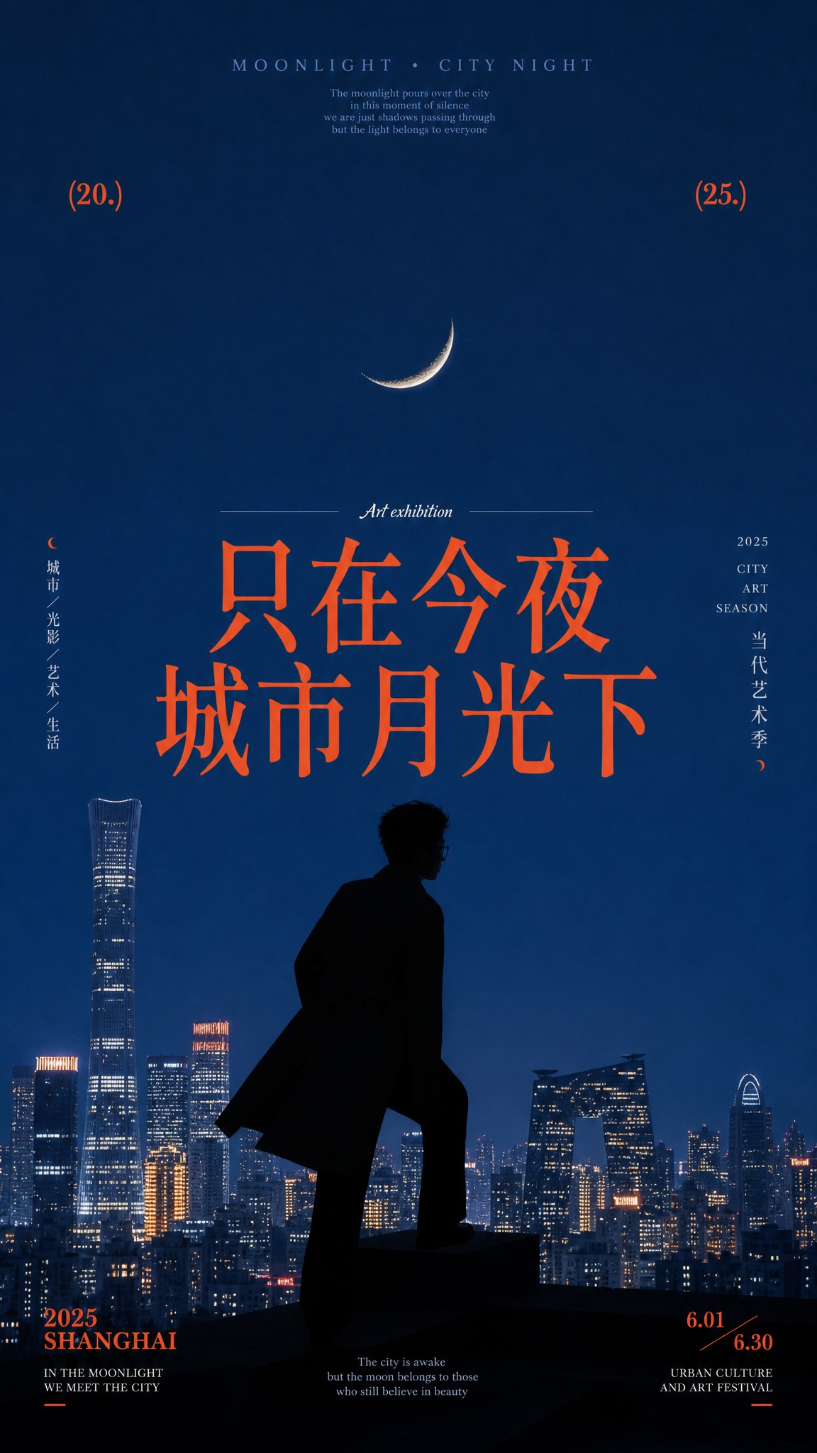 参考图1的版式结构、深蓝夜色氛围和排版风格，重新生成画面内容：… - 图片创意预览