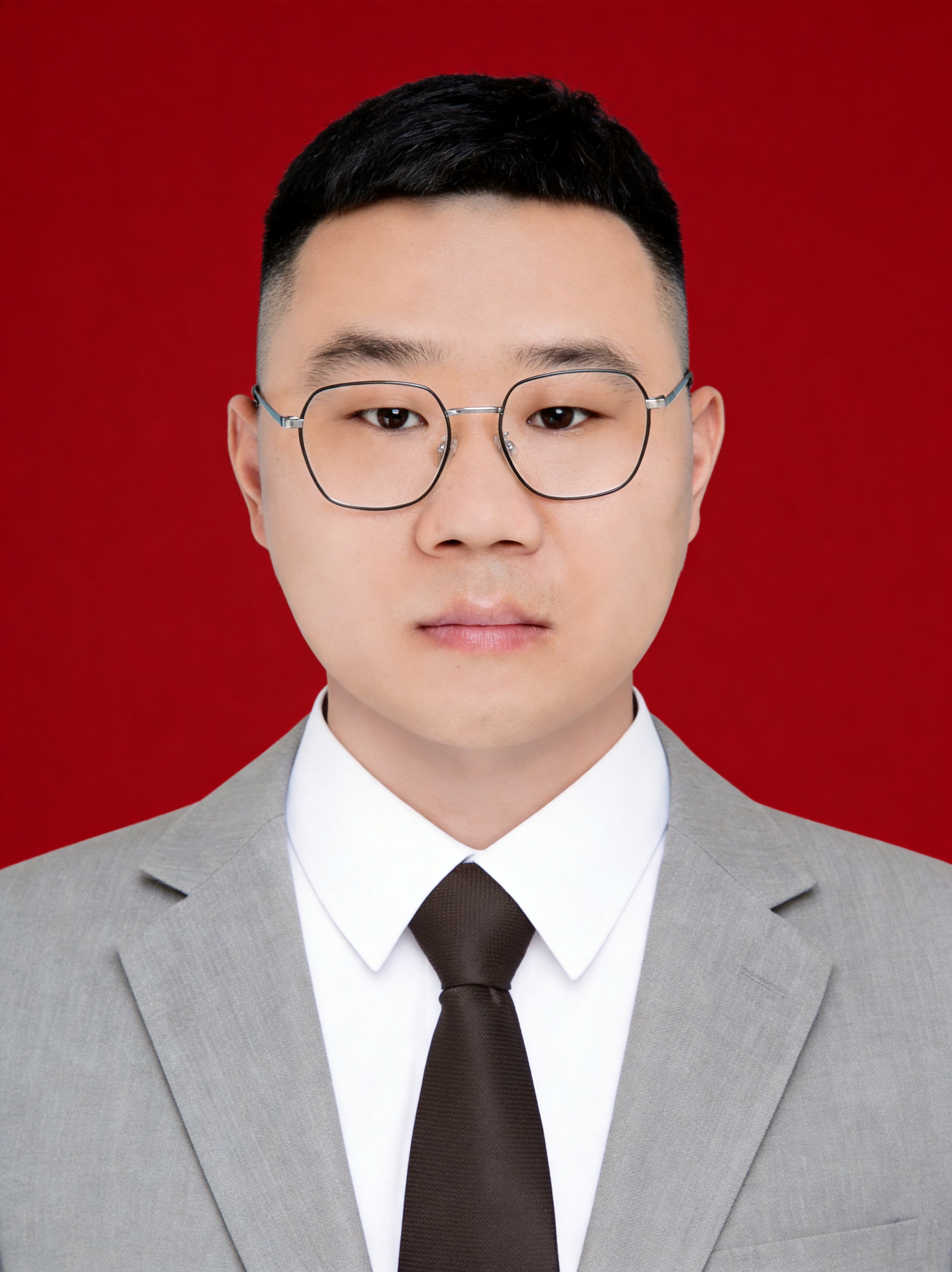 仅替换背景为纯净均匀的标准证件照纯红色背景，人像的脸型、五官比… - 图片创意预览