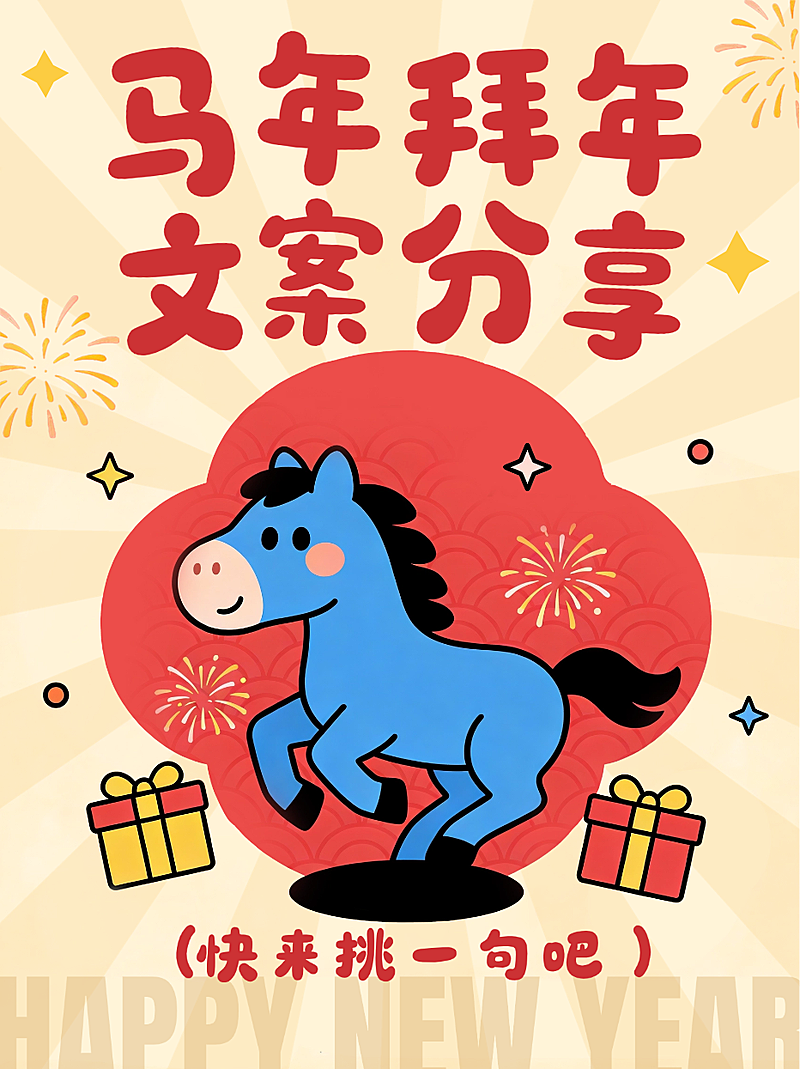 春节攻略指南通用卡通感小红书封面