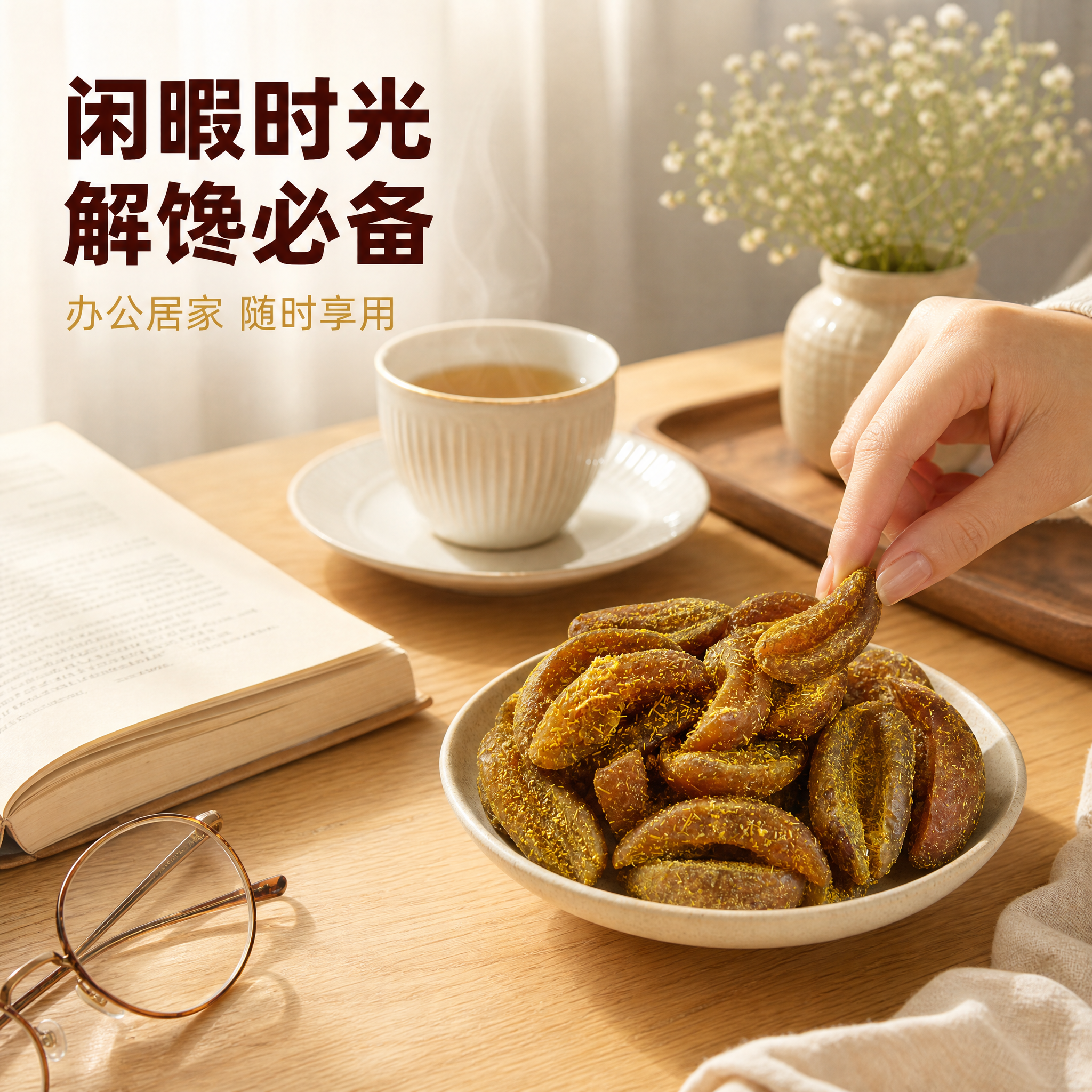 [主图-4] 场景体验 居家休闲食用场景。 [统一基调] 整体… - 图片创意预览