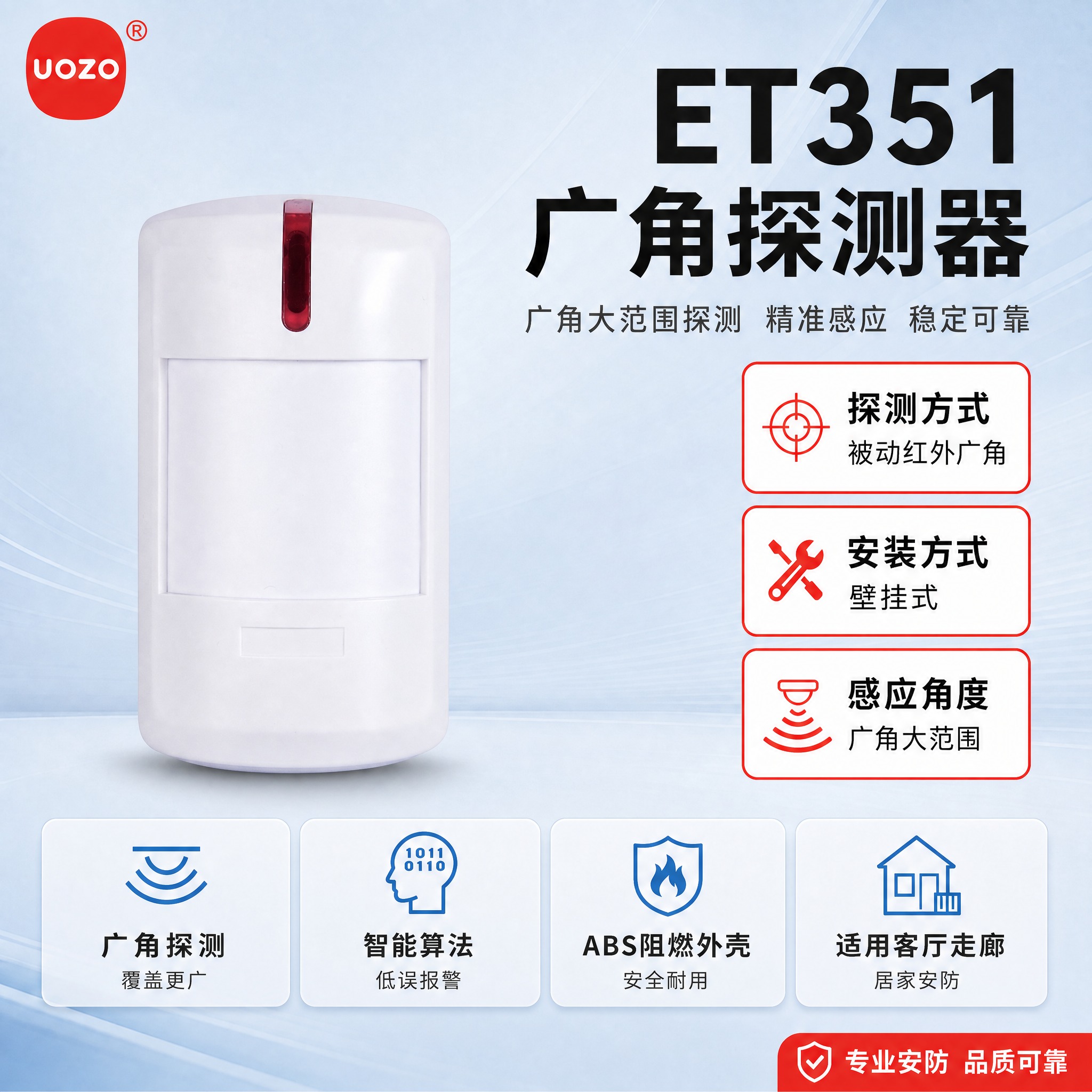 [主图-1] 首图：ET351广角探测器产品主图，完全沿用参考… - 图片创意预览