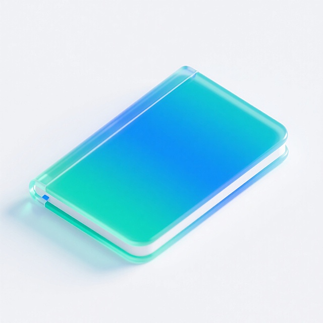 梦幻感的3D玻璃风笔记本设计，色彩渐变，简洁现代