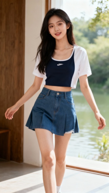 生成50张有关的小姐姐全身图片预览效果