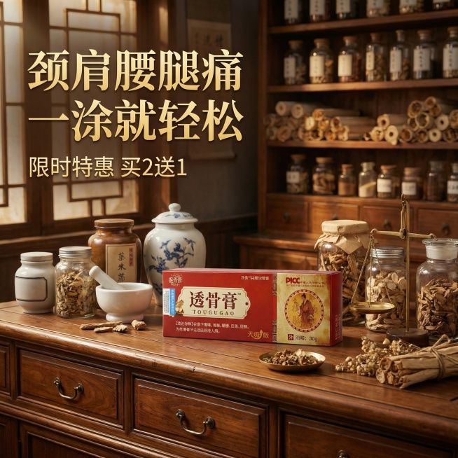两张图分别更换为古色古香药房桌面背景，增加电商卖点，尺寸为电商主图尺寸8*8预览效果