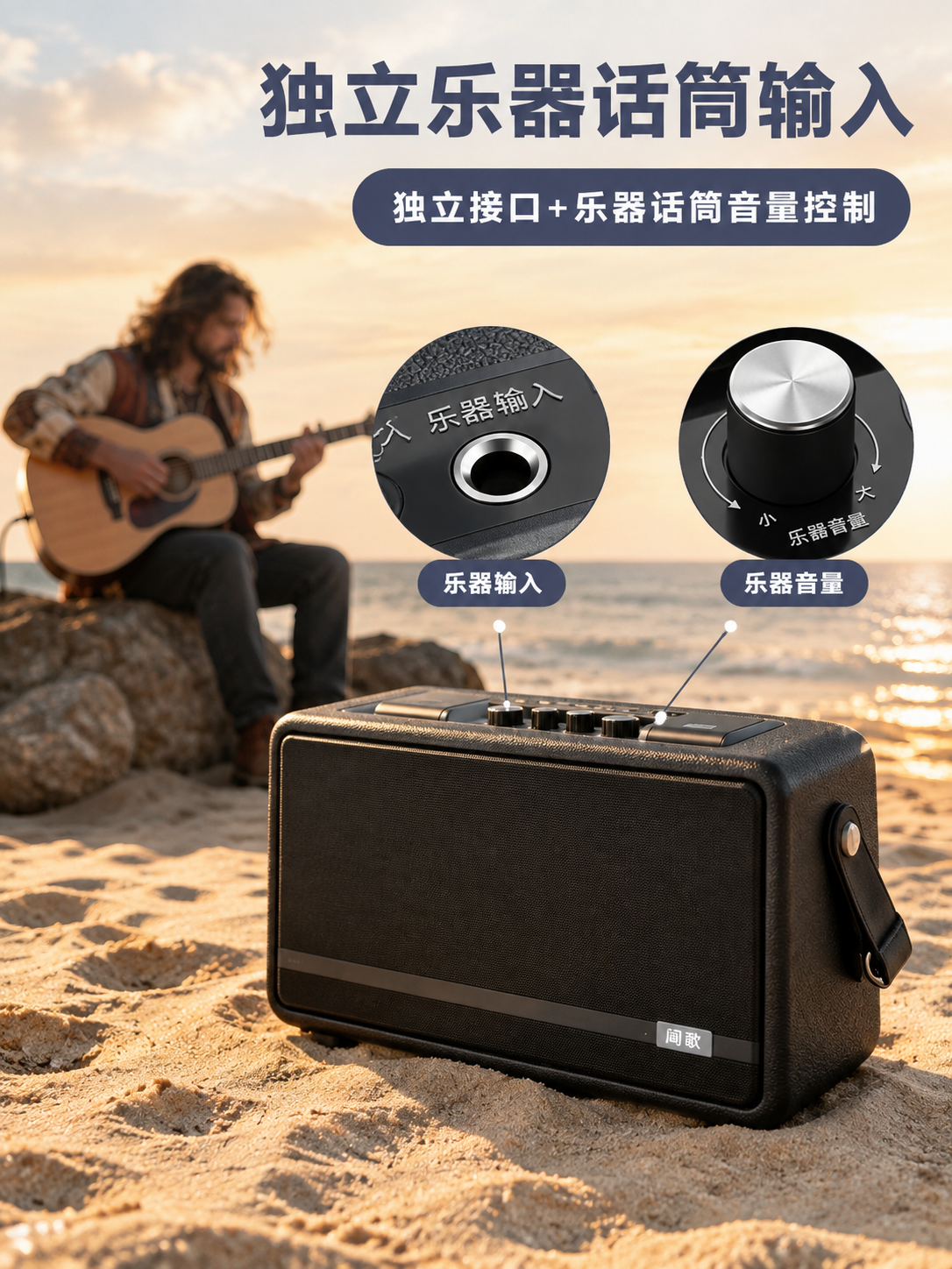 [商品] 使用【图7】闻歌W450蓝牙K歌音响；保留黑色皮革纹… - 图片创意预览