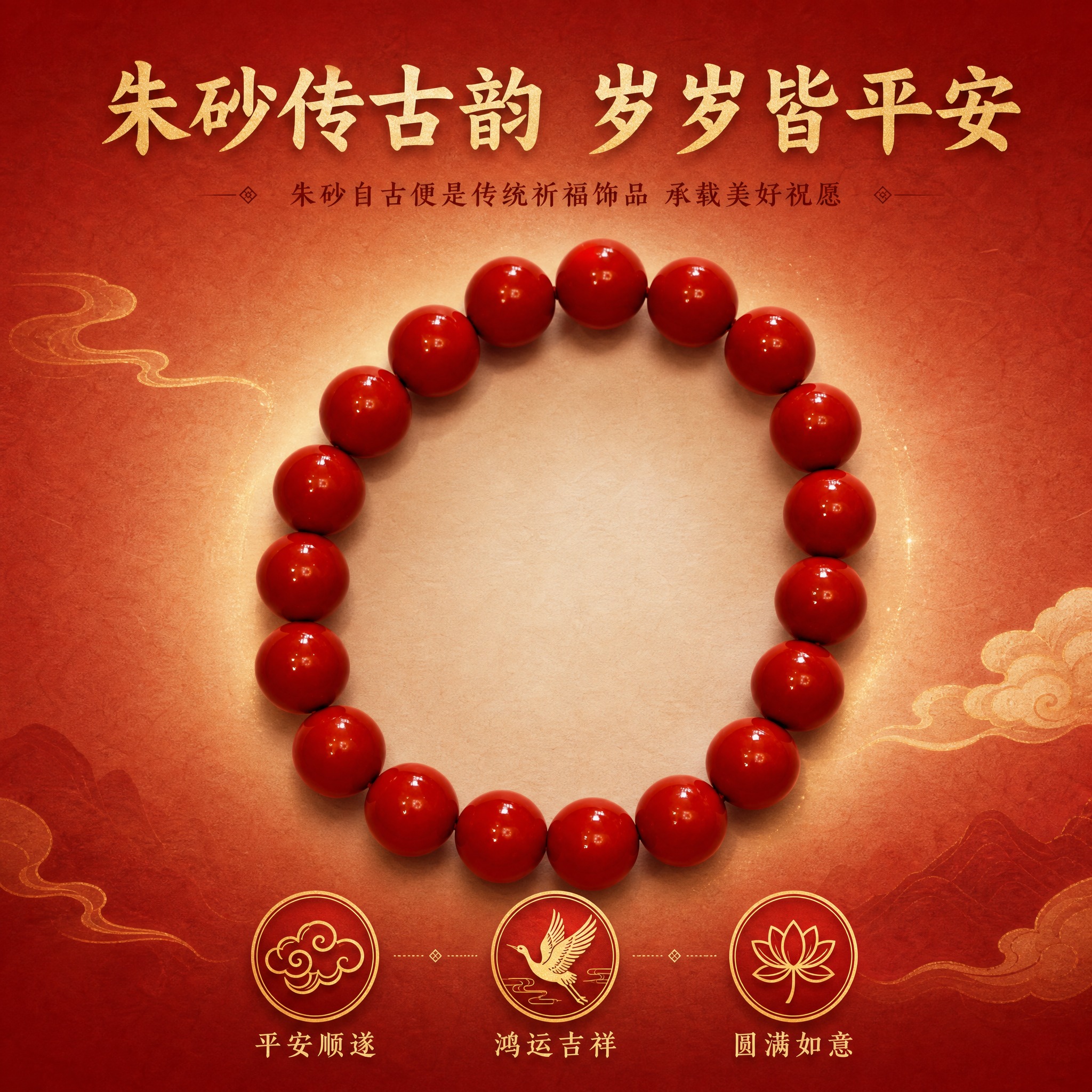 [主图-5] 情绪价值与美好寓意 朱砂传古韵 岁岁皆平安 传统… - 图片创意预览