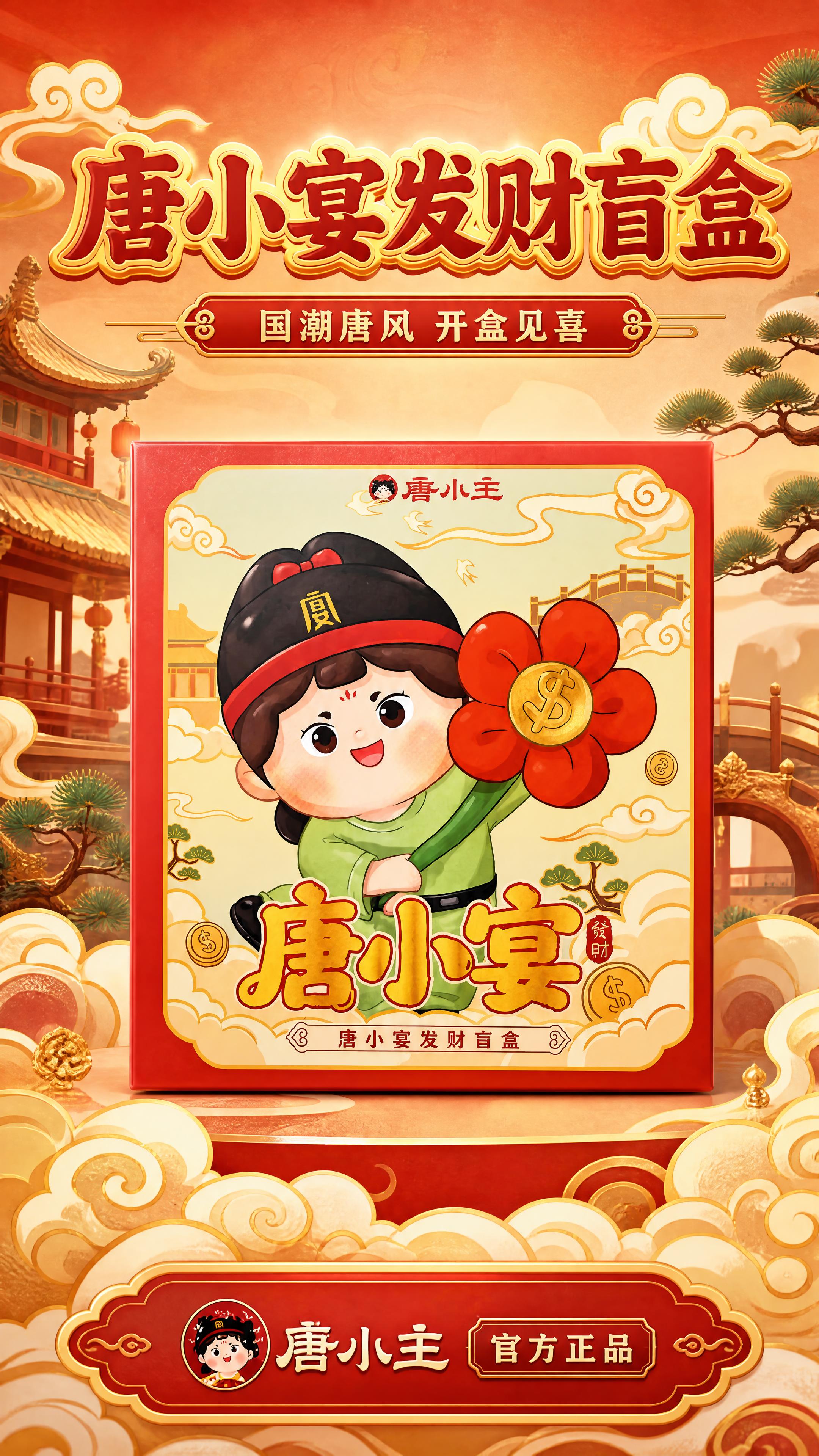 [商品] 使用【图1】唐小宴发财盲盒包装盒正面图；保留唐小主品… - 图片创意预览
