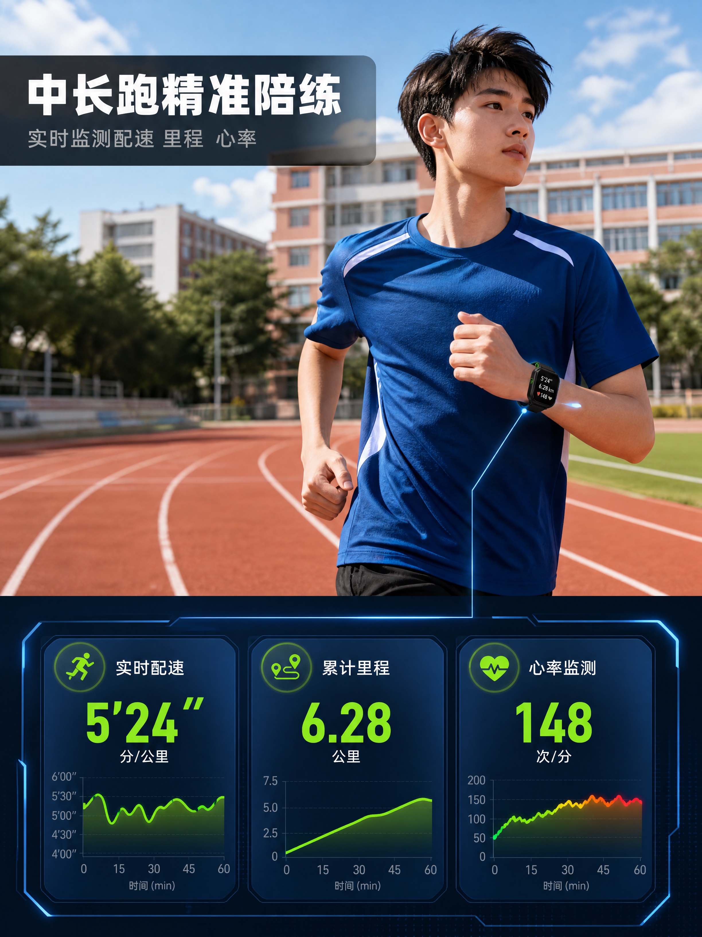 [商品] 使用【图6】黑色方形智能手表；保留方形表盘、黑色硅胶… - 图片创意预览