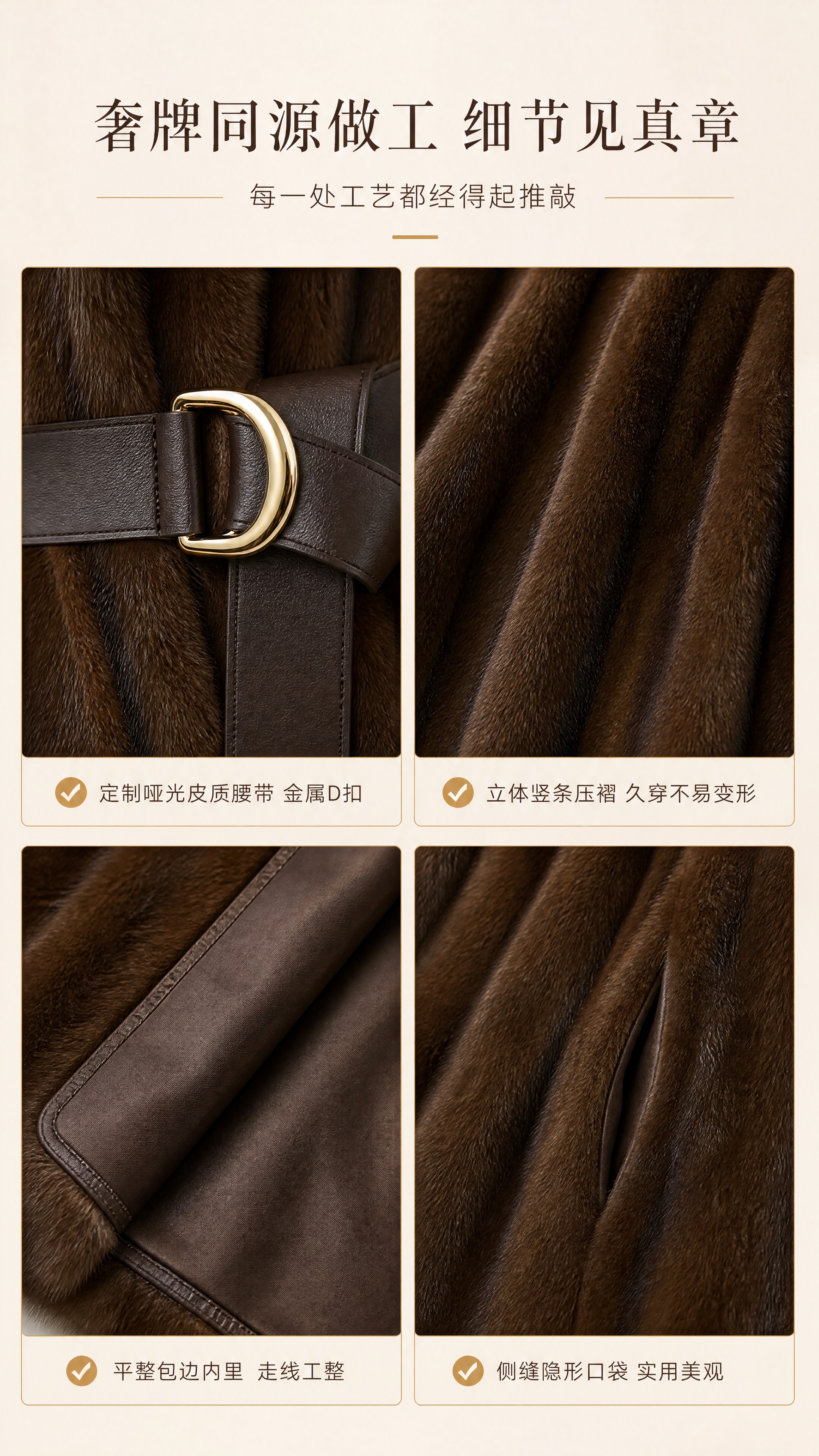 [商品] 使用【图2】腰带细节+【图4】平铺图；商品处理：保留… - 图片创意预览