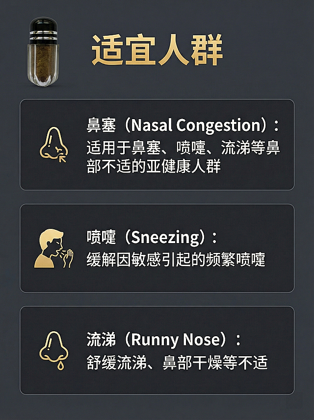 保持适宜人群图整体排版和文字不变，将左上角的小产品图片替换为用户提供的这张单瓶实拍图，保持背景风格一致，图片清晰，文字不遮挡，3:4比例，2k分辨率，超高清。