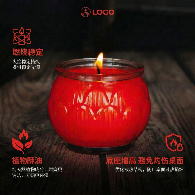 将图中右下角的文字“耐高温防爆玻璃”替换为“底座增高 避免灼伤桌面”，下方的小字“材质坚固，使用更安全”也对应调整为和新卖点匹配的说明，保持整体风格、排版、颜色一致预览效果