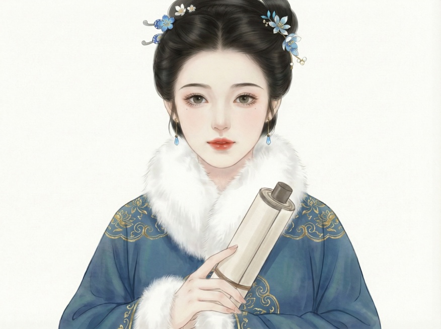 将图一中的人物面朝镜头，放大人物，尽量和图二一样预览效果