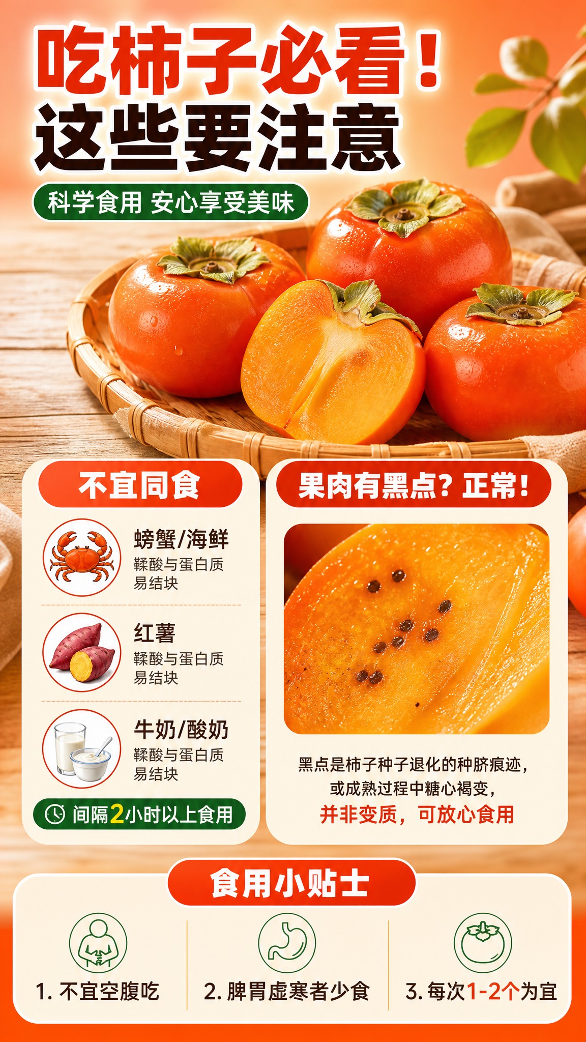 [商品] 生鲜柿子，橙红色圆润果实，带绿色柿蒂，表皮光滑有自然… - 图片创意预览