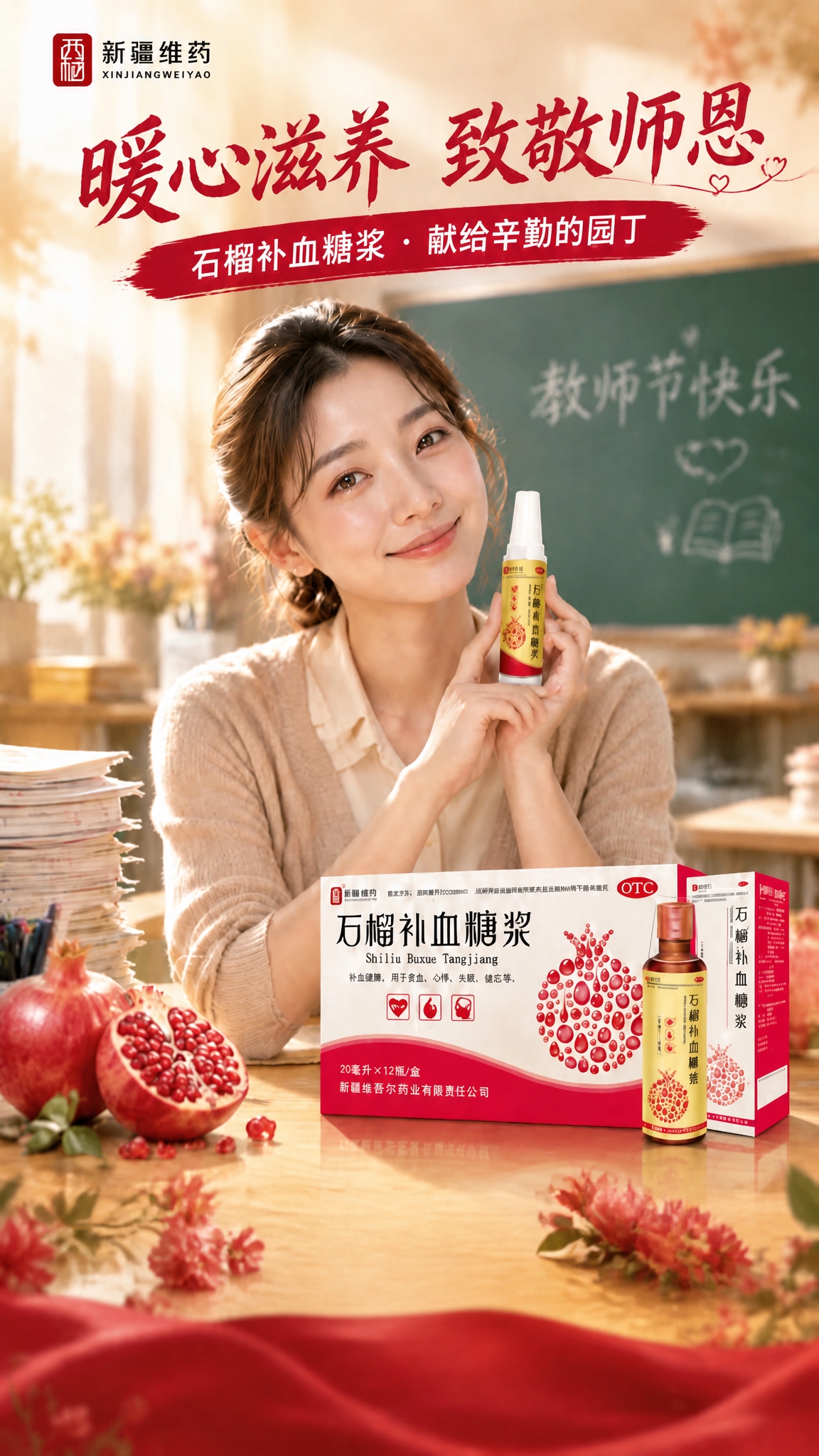 删除产品下方的三个红色椭圆形模块（补血健脑、新疆维药、20ml… - 图片创意预览