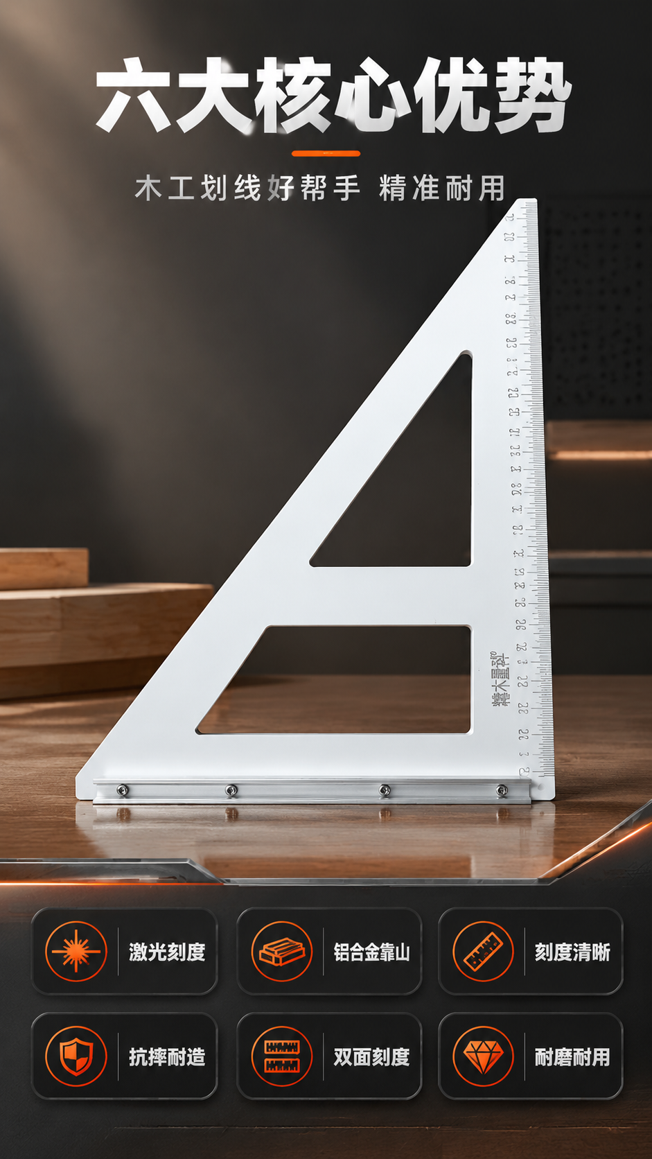 [商品] 使用【图4】树脂木工三角尺（双三角镂空款）；保留三角… - 图片创意预览