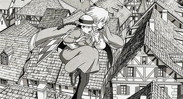 改成黑白漫画风，保留原画面构图和内容