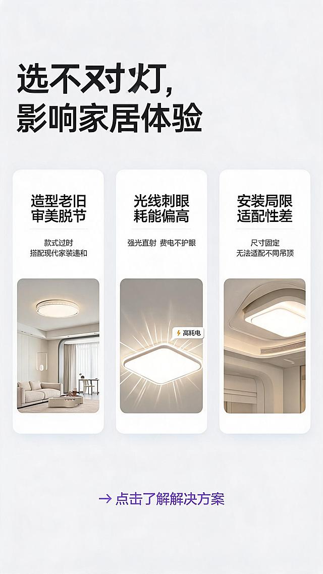 「图片1」「图片1」，生成一套详情页，商品名称为异形吸顶灯，适配1688平台，单图比例为9:16，需求屏数为8张。不要改动我的产品，也不要太夸张的描述