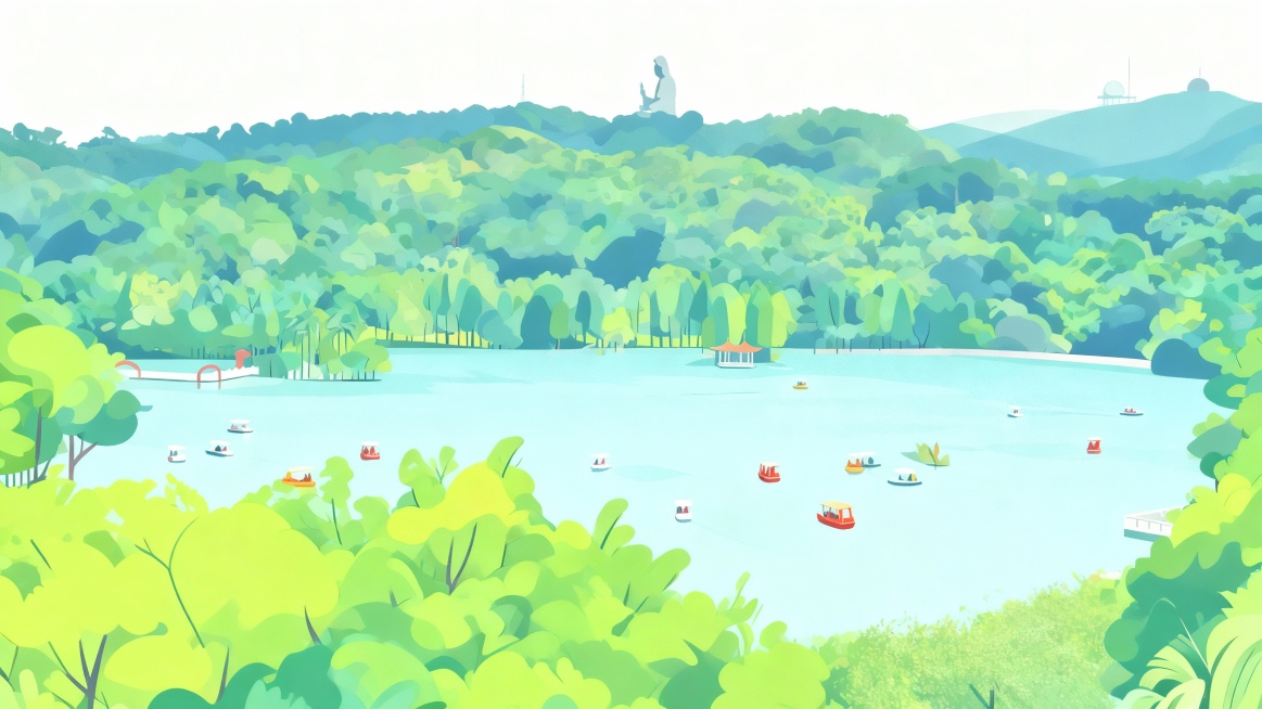 把这个图片生成卡通插画风格，线条圆润柔和，生成矢量图，适合做在手绘地图上预览效果