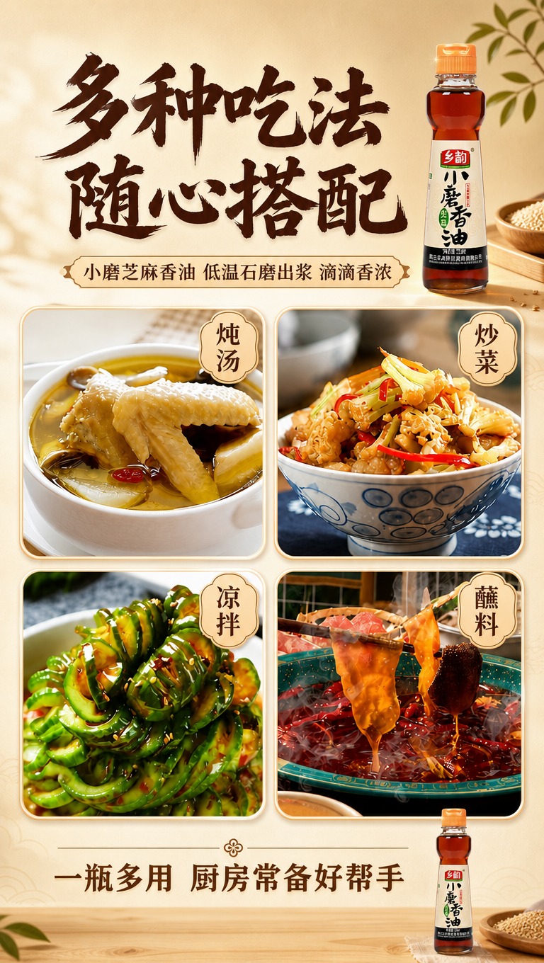 [商品] 使用【图3】多种吃法场景图（炖汤/炒菜/凉拌/蘸料）… - 图片创意预览