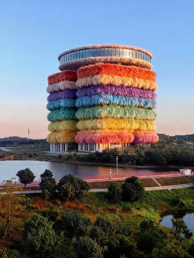 毛茸茸的广东工业大学揭阳校区图书馆~