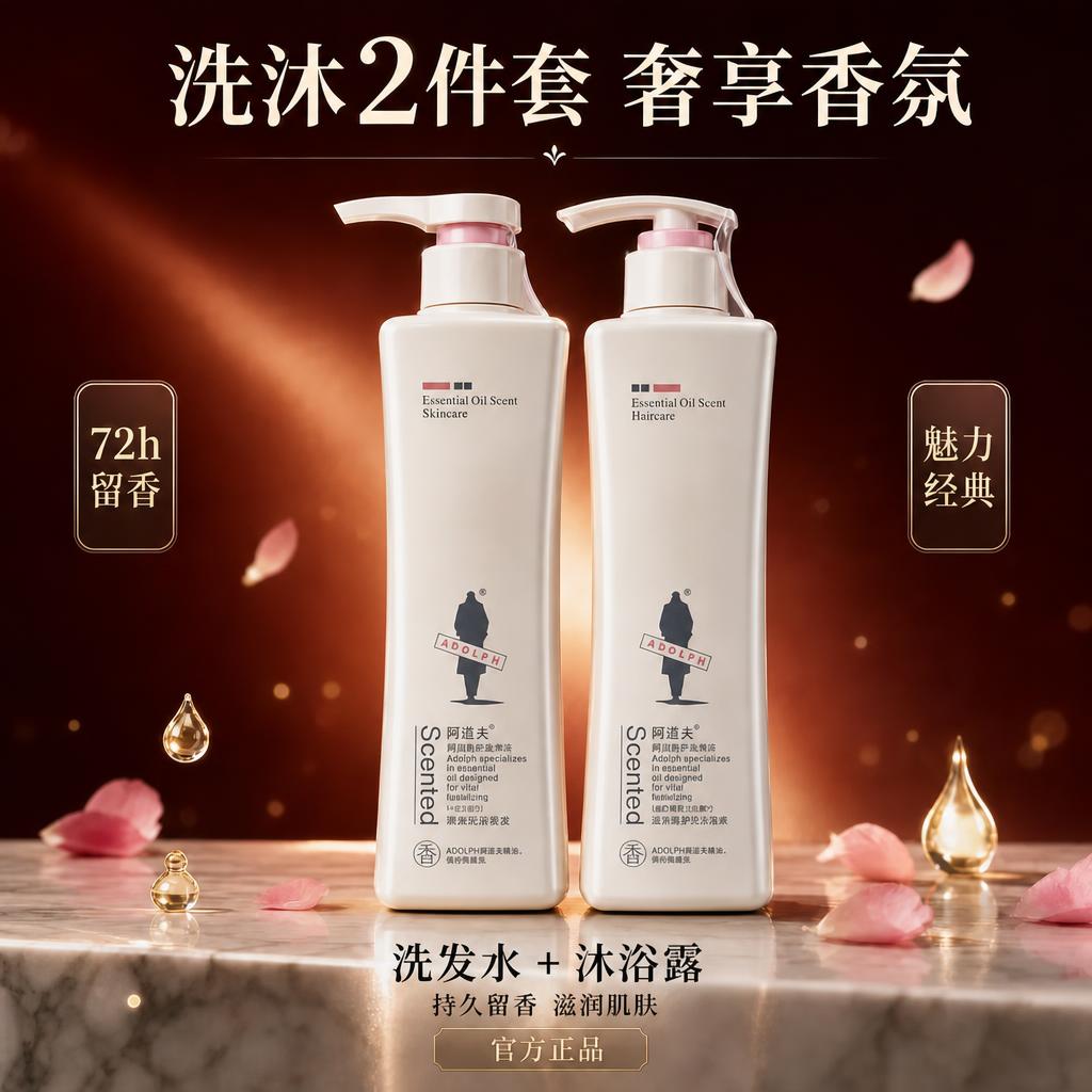 将这张阿道夫洗沐2件套奢享香氛高级感主图调整为800x800像… - 图片创意预览