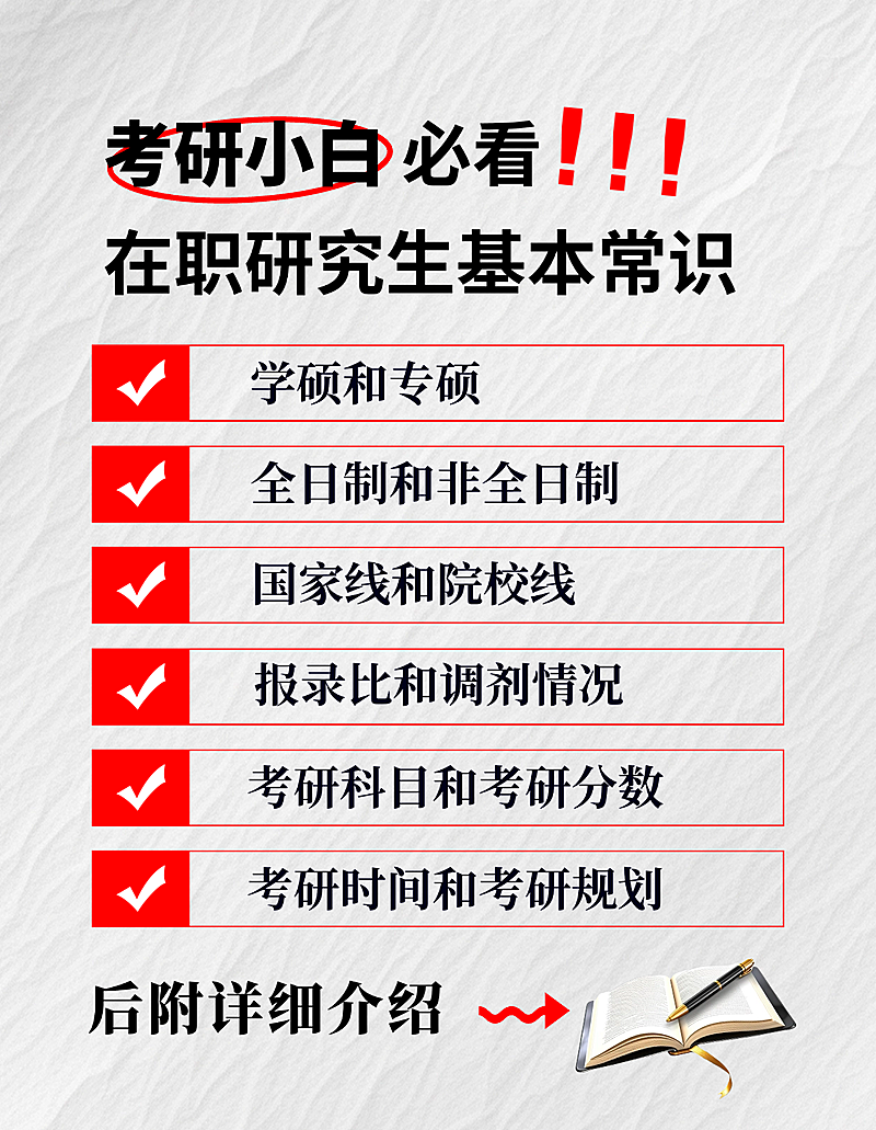 扁平风考研常识小红书封面