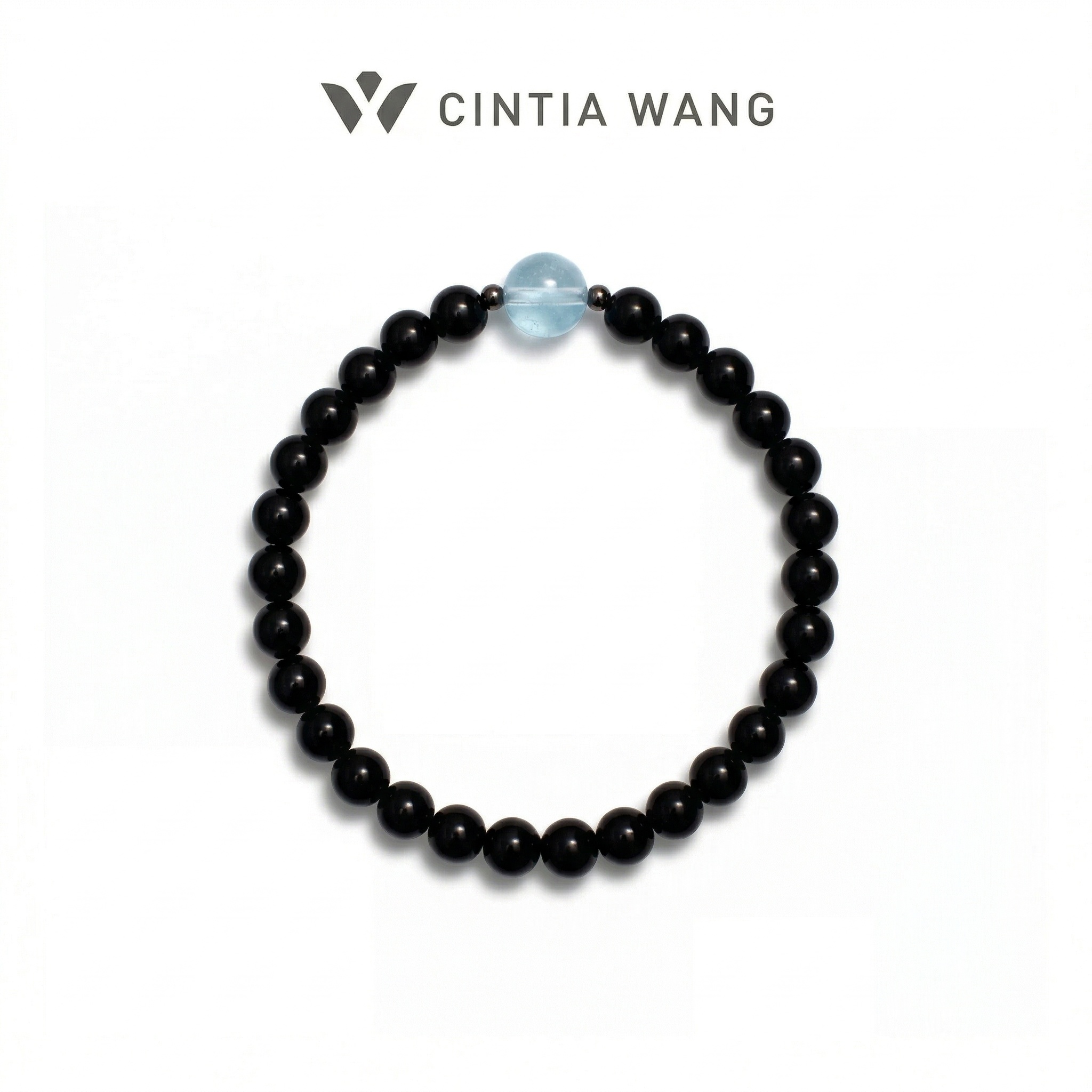 将图中原来的深蓝色蓝晶石替换成第二张图中的浅蓝通透海蓝宝，保持… - 图片创意预览