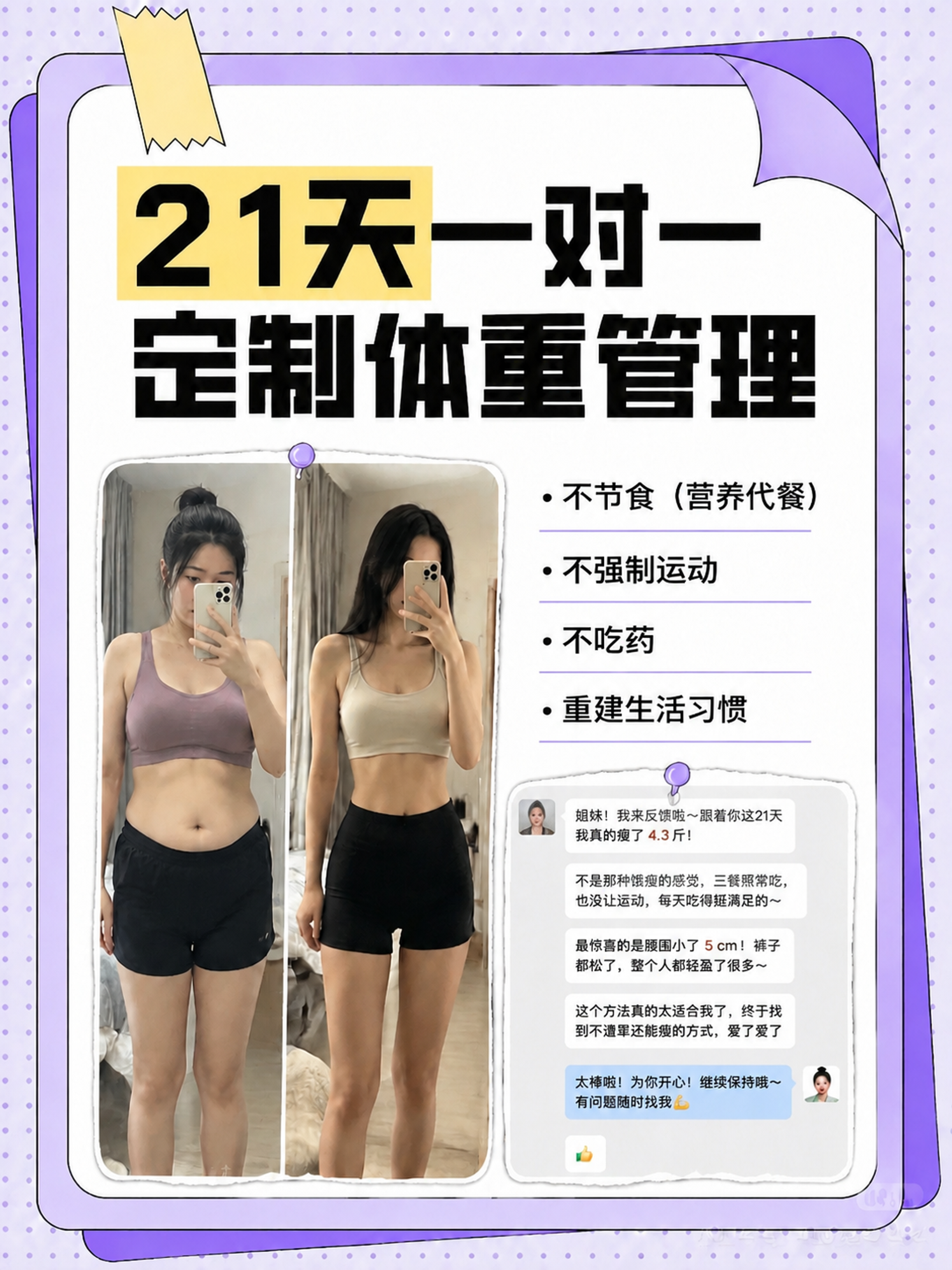 小红书笔记封面，保留原紫色波点边框+黄色胶带+右上角折角版式，… - 图片创意预览