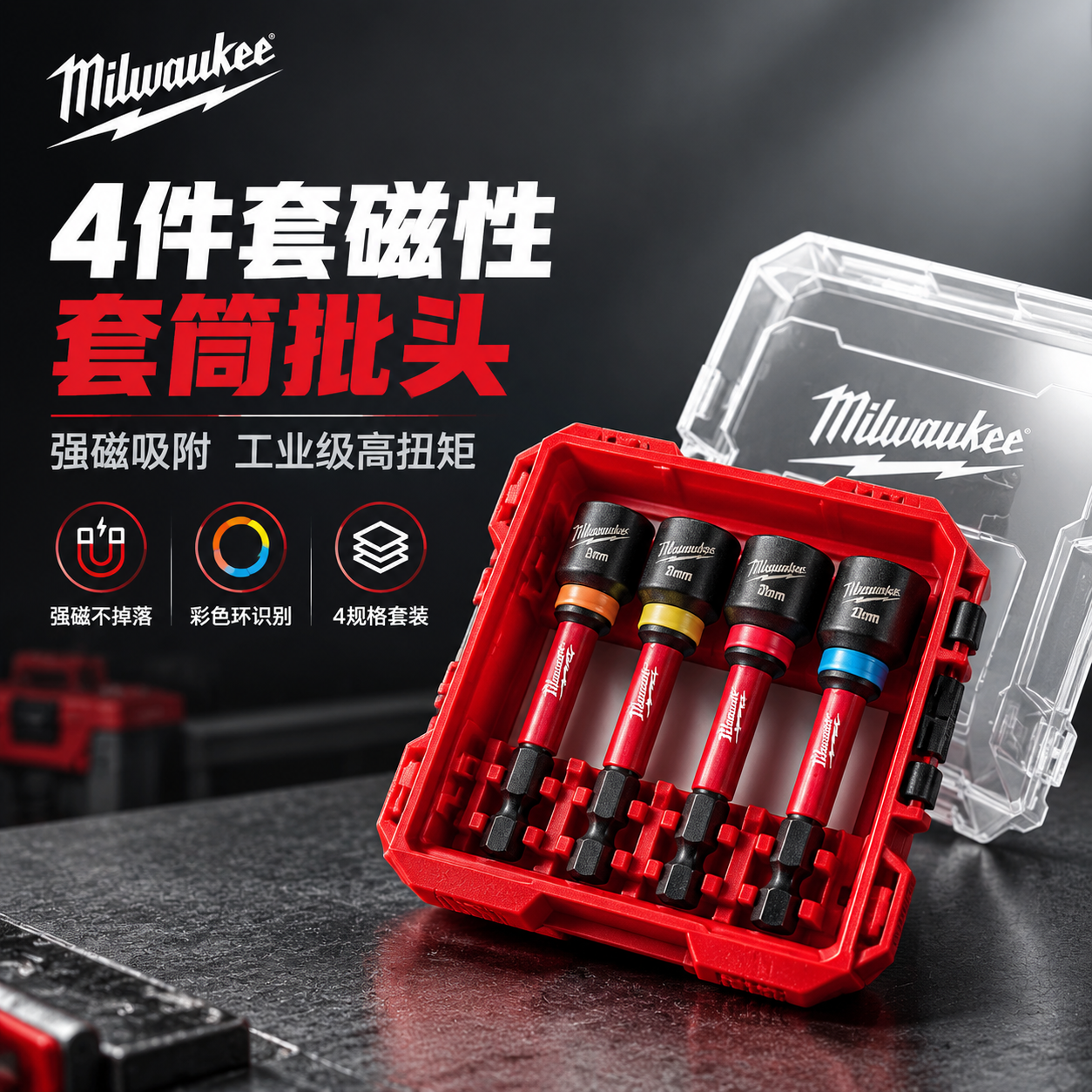 [主图-1] 首图点击率海报，突出Milwaukee美沃奇4件… - 图片创意预览
