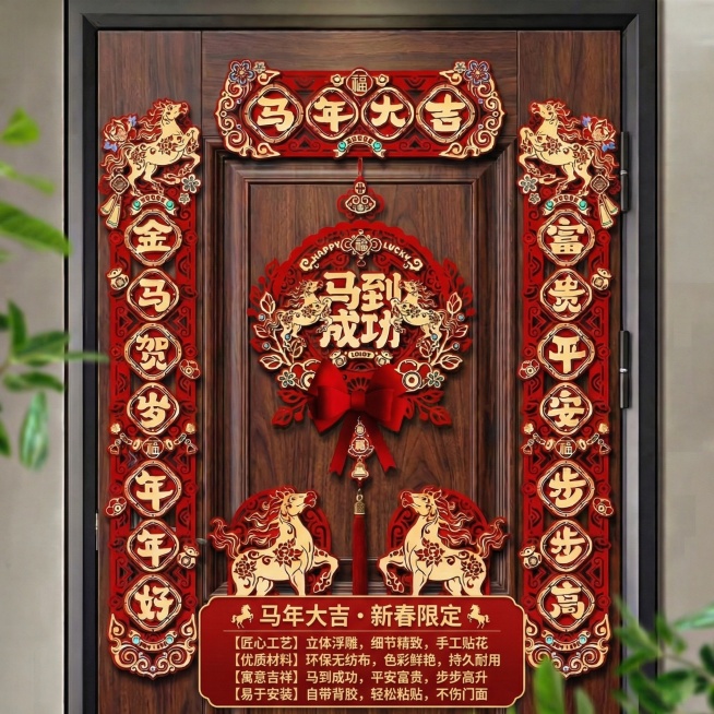 写一些产品买点，不要遮挡了对联内容，做好放置在图片下面位置预览效果