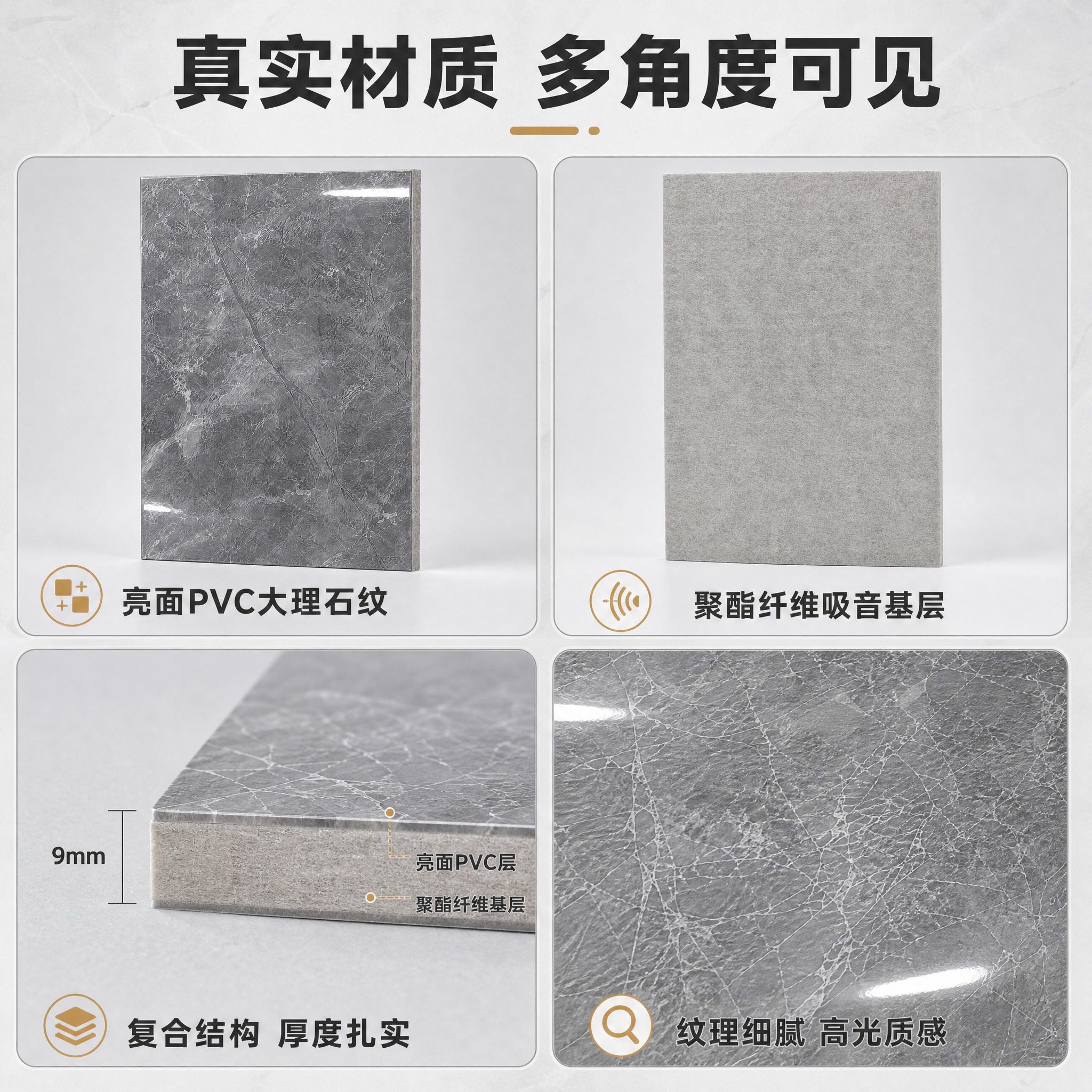 [主图-3] 材质细节及多角度展示图，任务是展示产品正反面、侧… - 图片创意预览