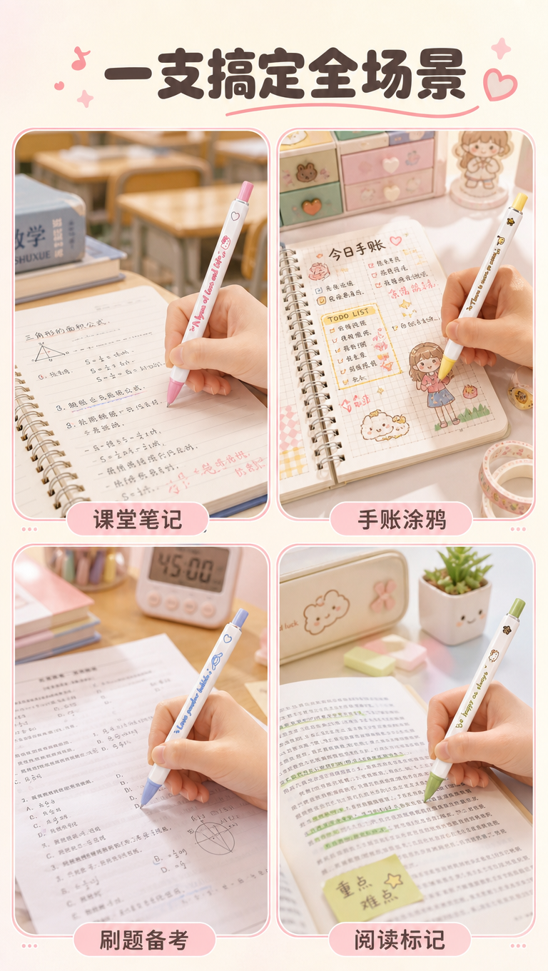 [商品] 使用【图1】中不同颜色方方笔各1支；保留笔身原貌与颜… - 图片创意预览
