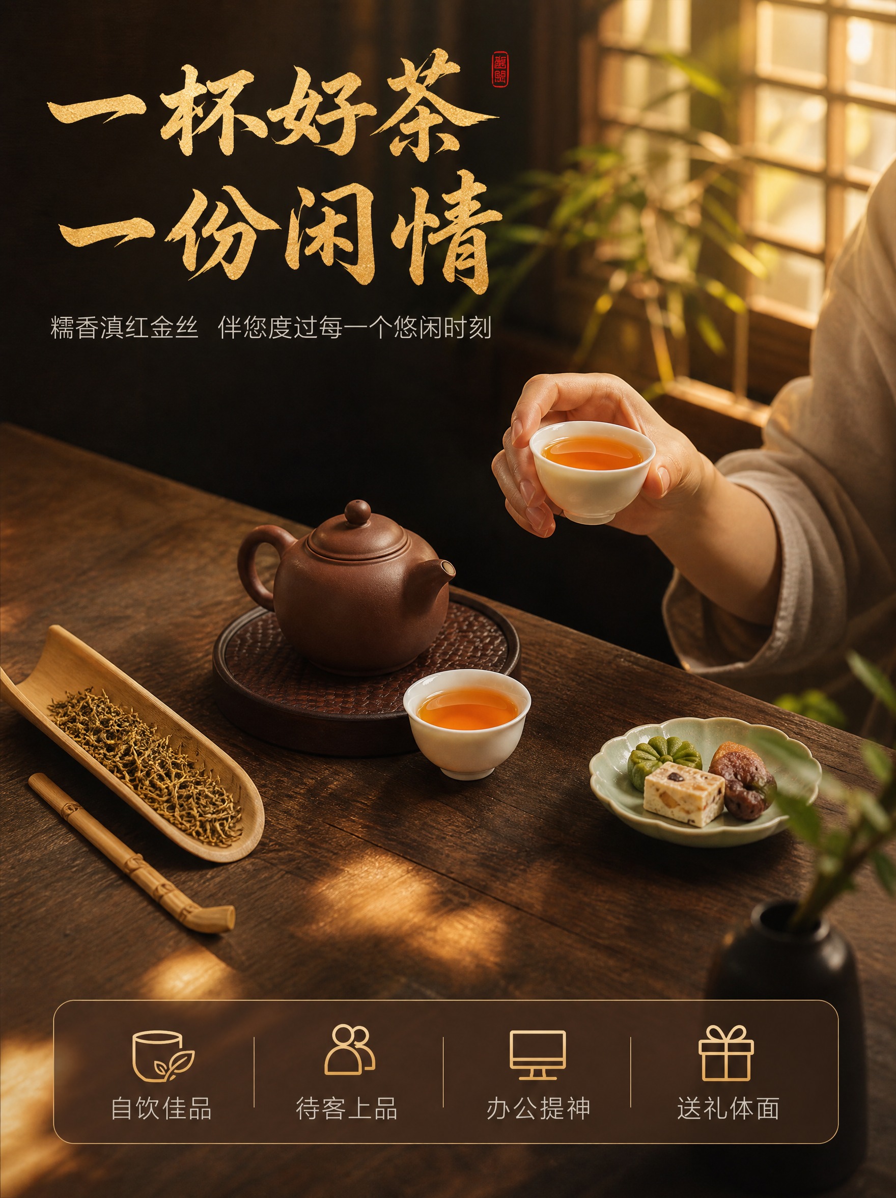 [商品] 使用【图3】干茶和【图5】茶汤图；保留干茶条索金黄显… - 图片创意预览