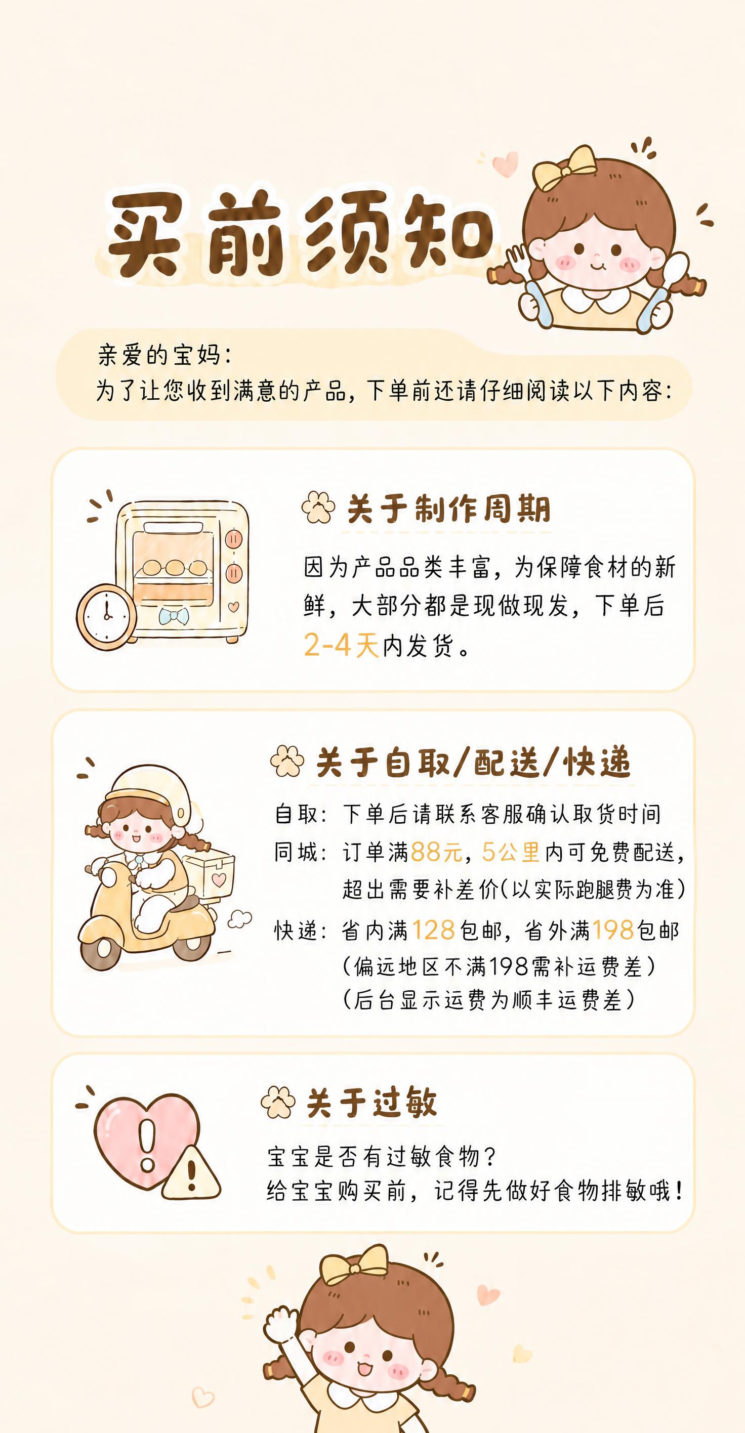 基于第一张买前须知页面图进行修改，将第二张图中的小女孩logo… - 图片创意预览