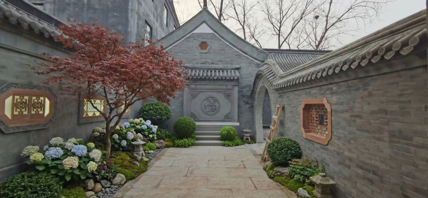 将选中位置恢复到没有添加绿植的原始章台预览效果