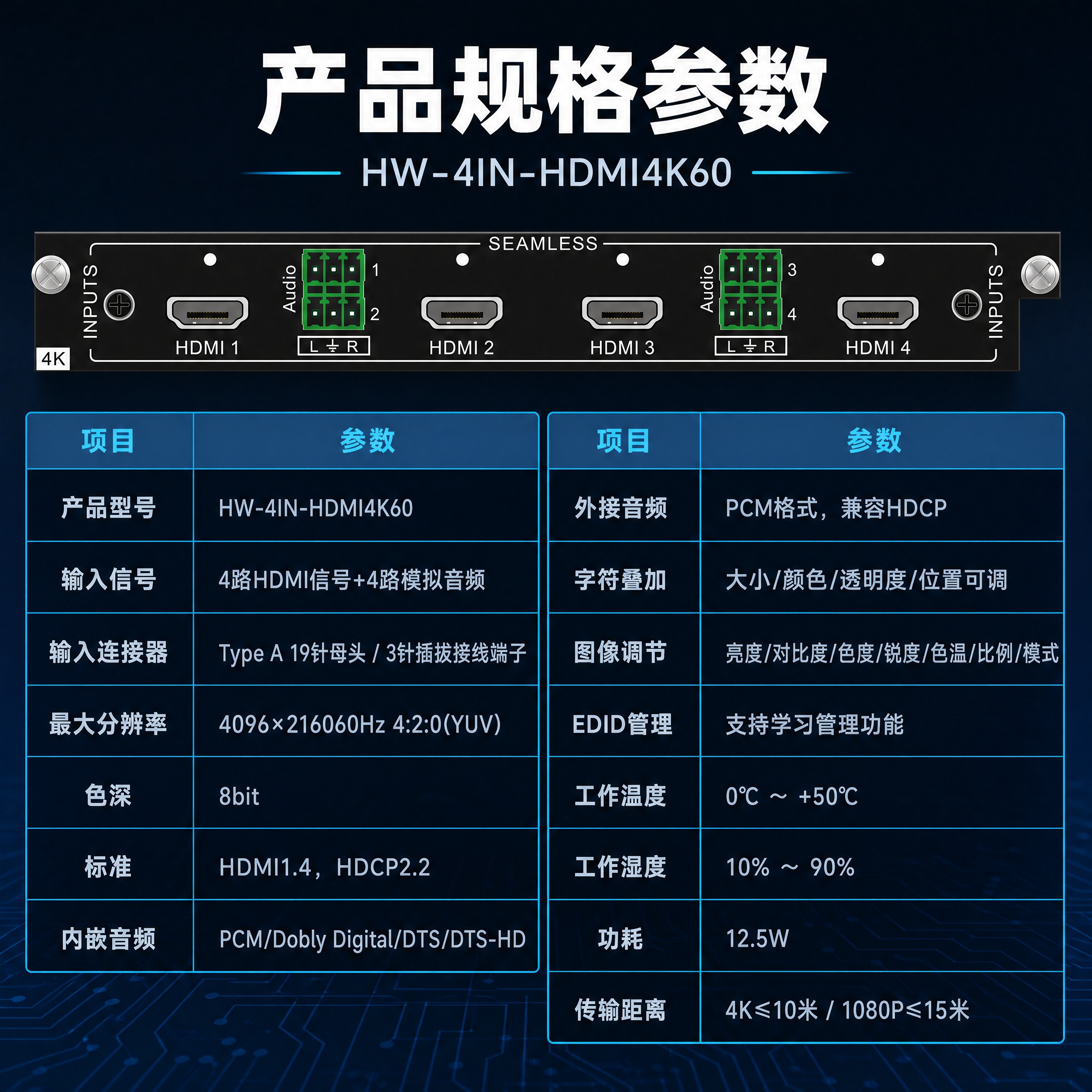[商品] 使用【图1】4K HDMI超高清输入板卡HW-4IN… - 图片创意预览