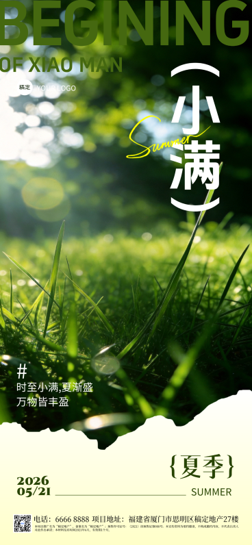 小满、节气海报、二十四节气，中国传统二十四节气预览效果