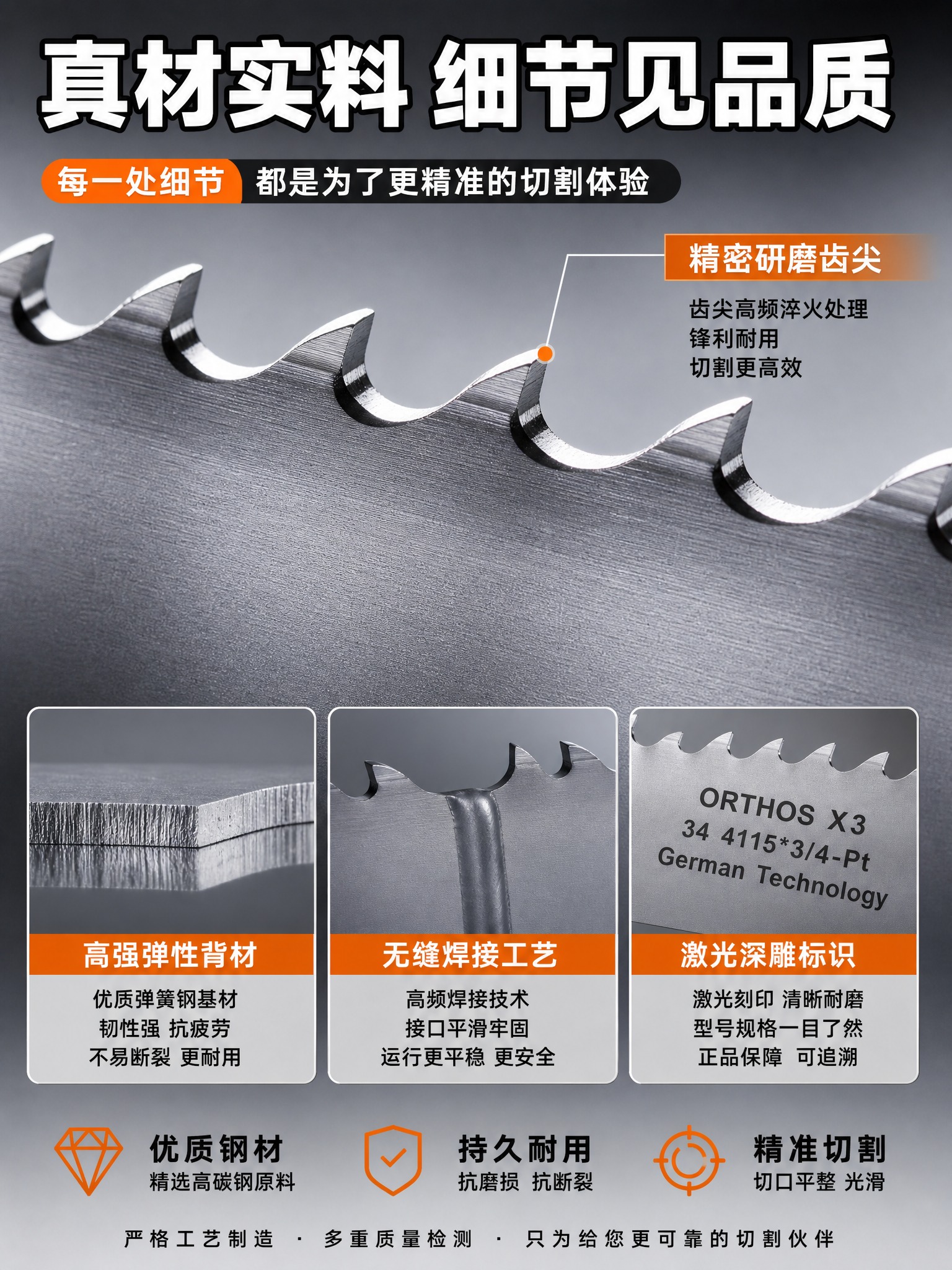 [主图-3] 材质工艺细节图，放大展示带锯条的高品质细节，降低… - 图片创意预览