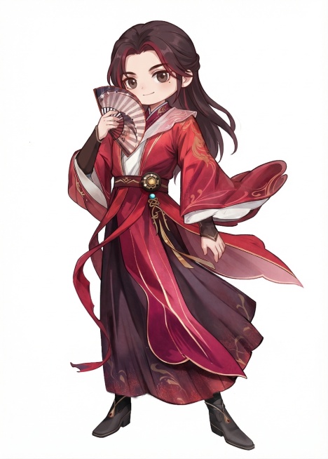 将图中人物改成2D Q版比例形象，保持原有画风和服饰细节预览效果