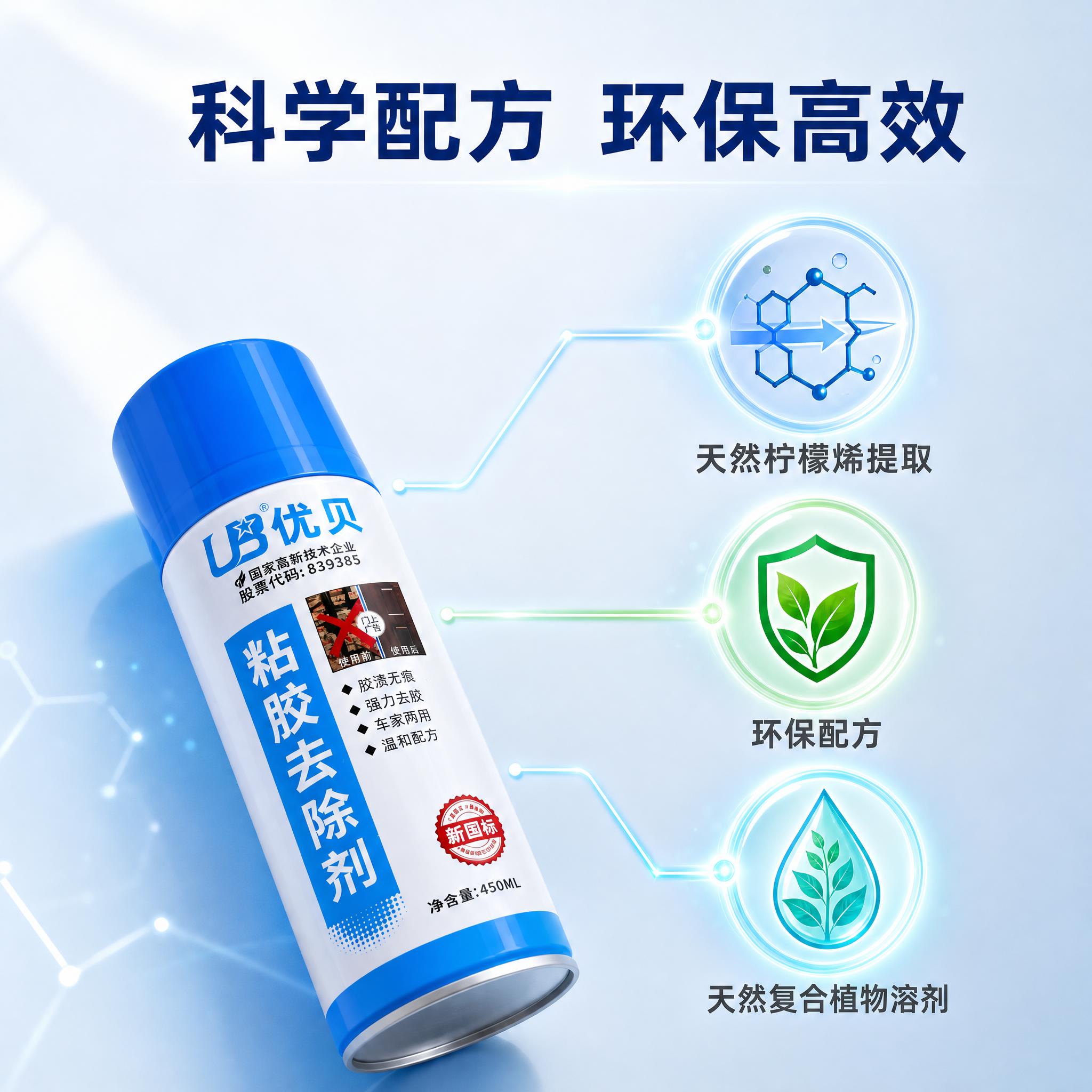 [主图-5] 优贝粘胶去除剂 配方解析 科学配方环保高效 [统… - 图片创意预览